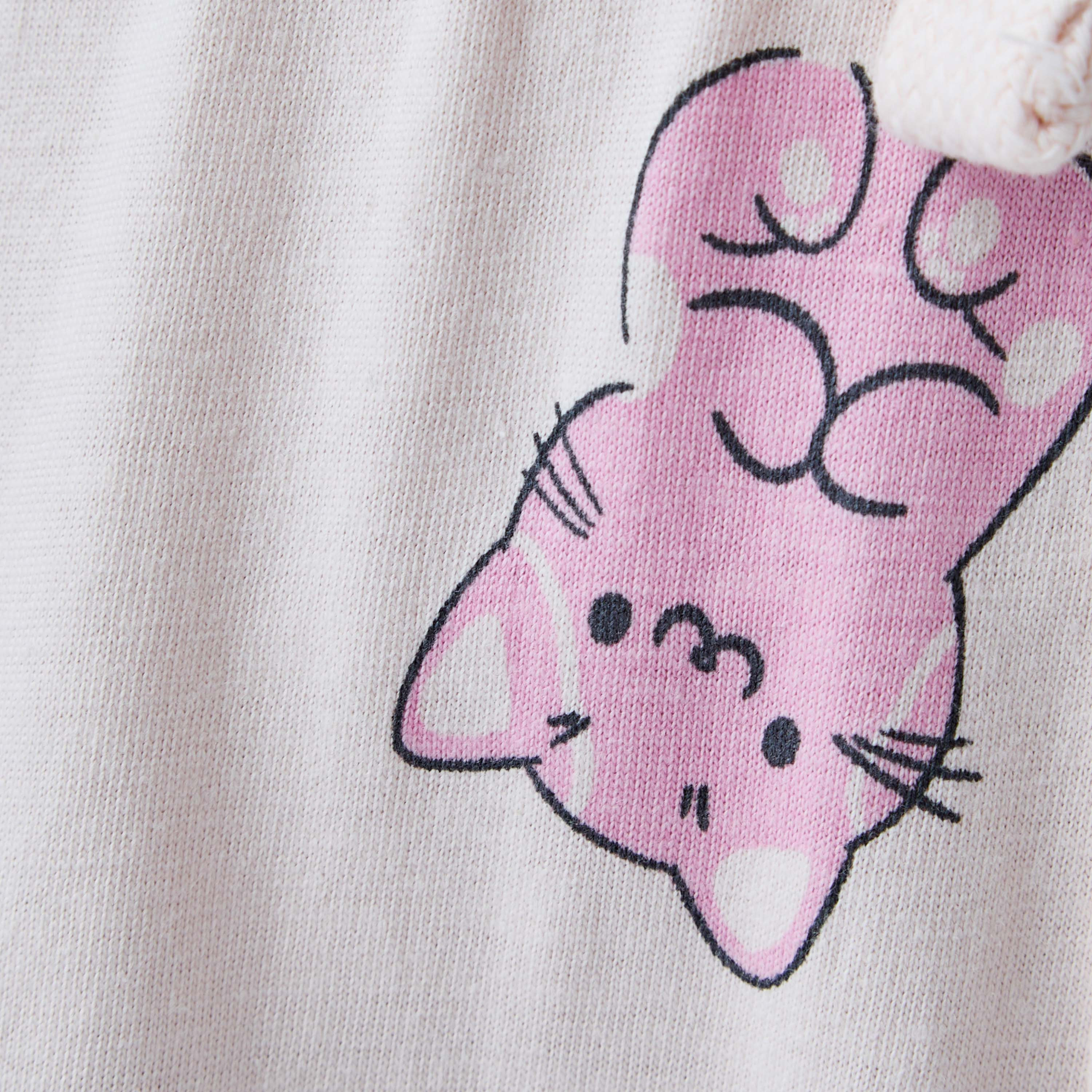 Juniors Cat Print T-shirt and Pyjama Set-baby-girls-clothing-nightwear-pyjamasets-image-6