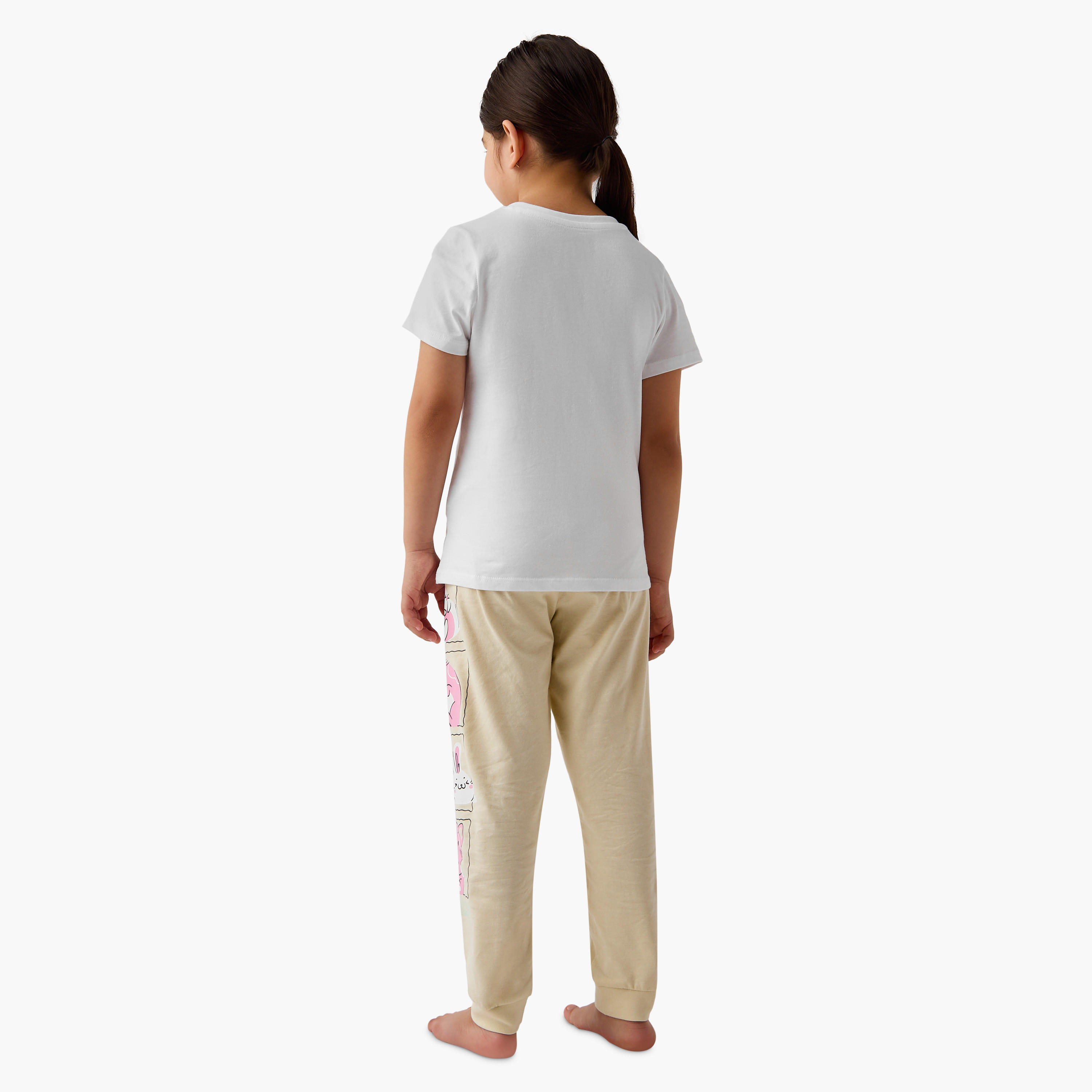Juniors Printed T-shirt and Pyjama Set-baby-girls-clothing-nightwear-pyjamasets-image-4