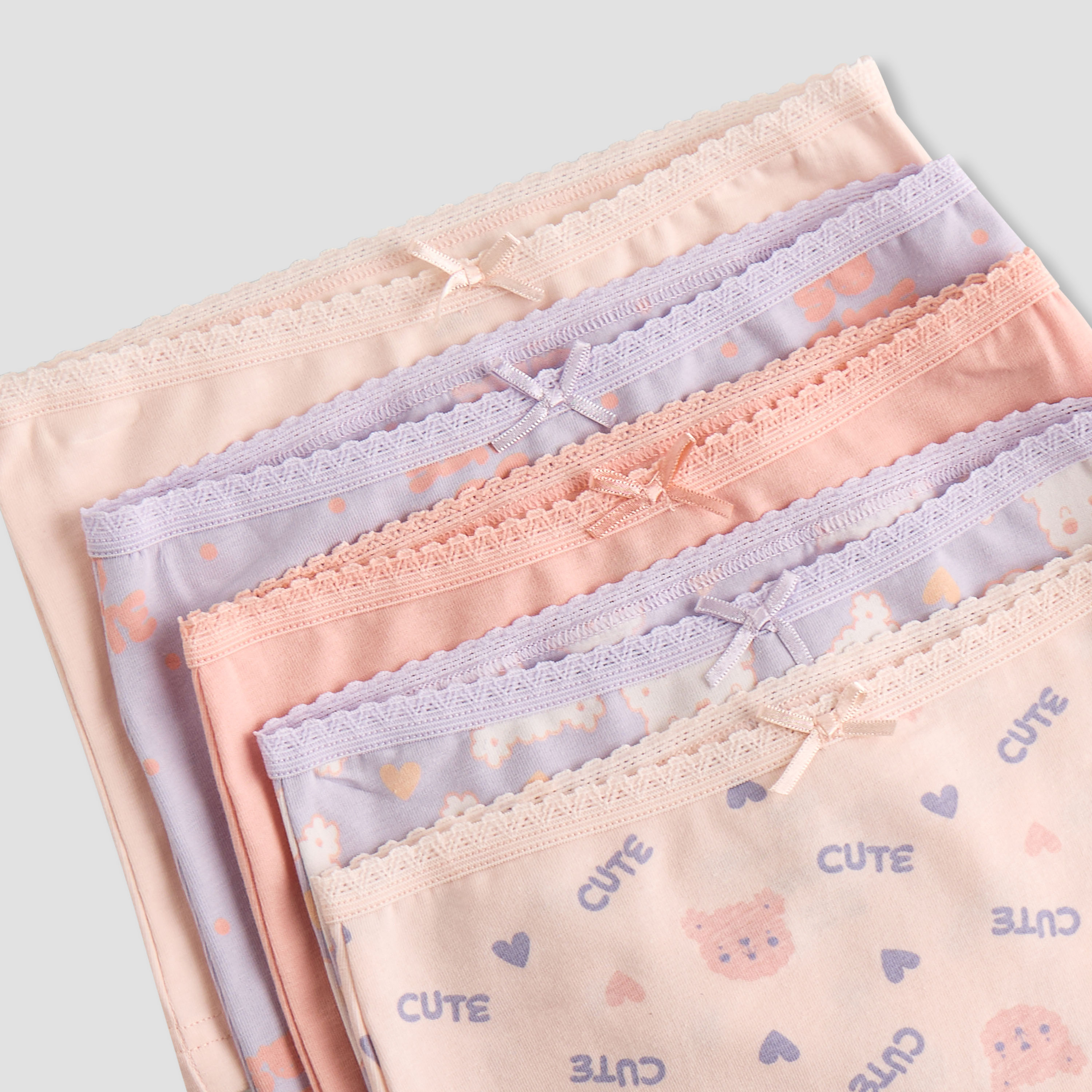 سروال داخلي بخصر مطاطي وطبعات من جونيورز - طقم من 5-baby-girls-clothing-innerwear-image-2