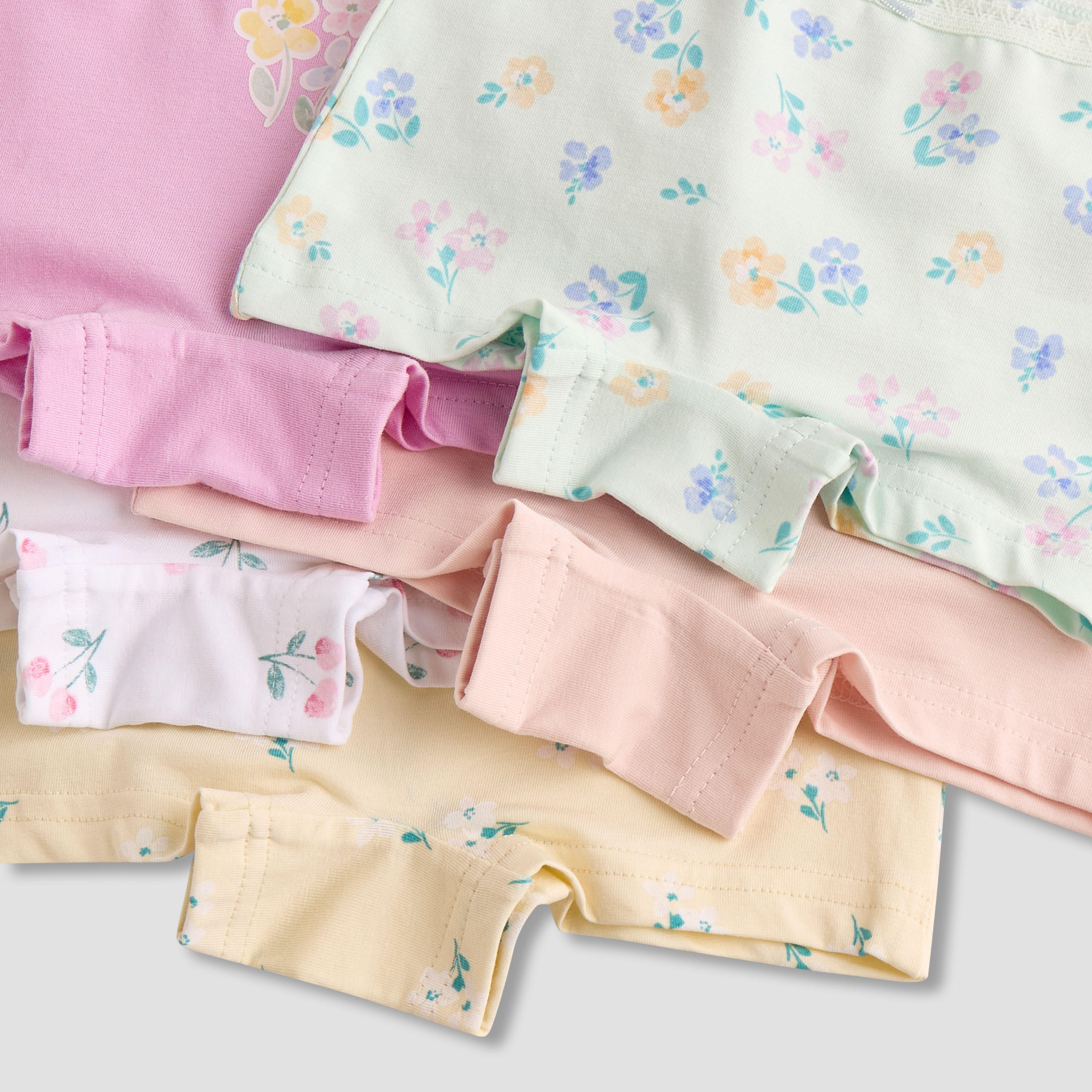 طقم بوي شورت 5 قطع بطبعات زهور من جونيورز-baby-girls-clothing-innerwear-image-1