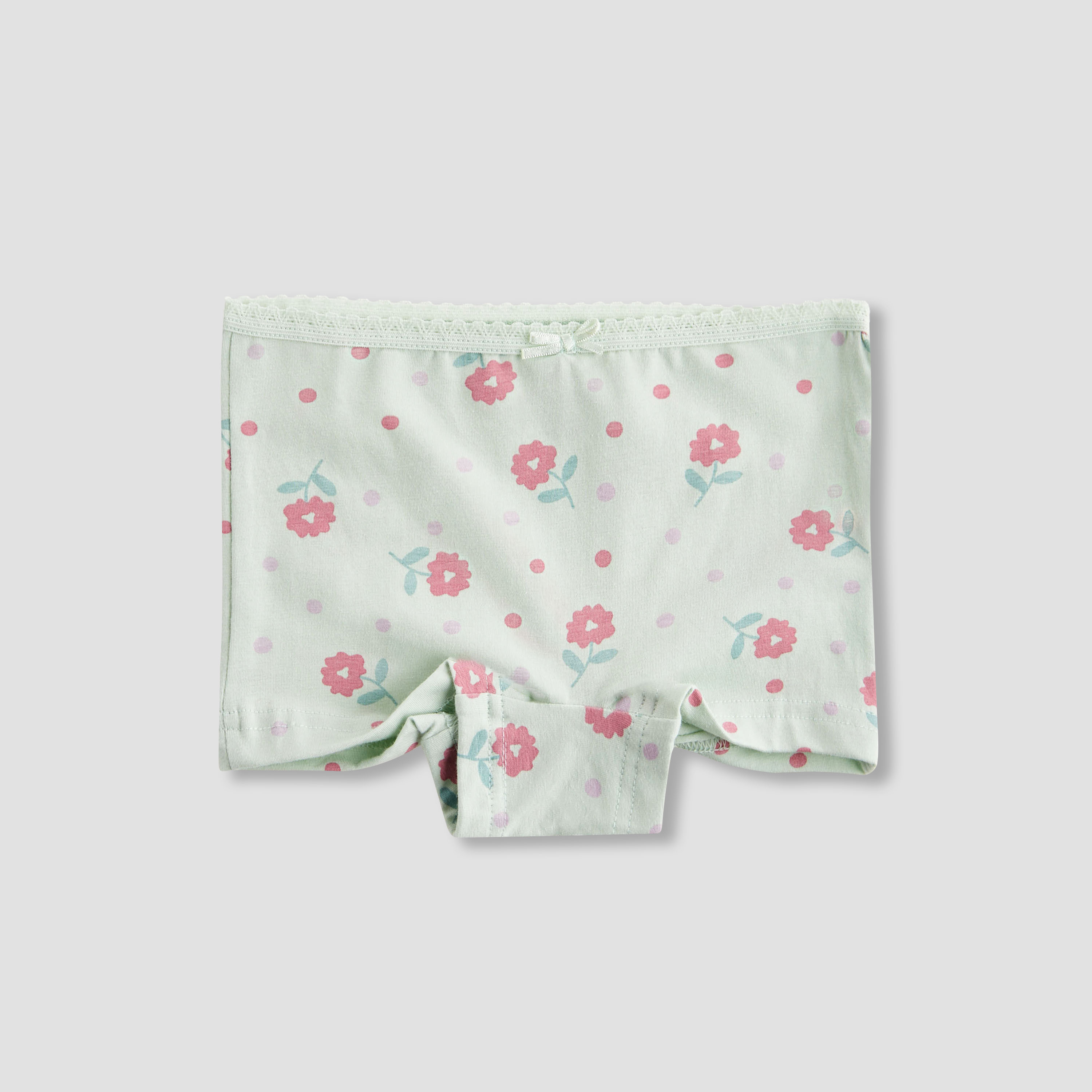 Juniors Girls Boxer Briefs with Fun Print - Soft Cotton - 5-Piece Set-girls-clothing-innerwear-panties-image-4