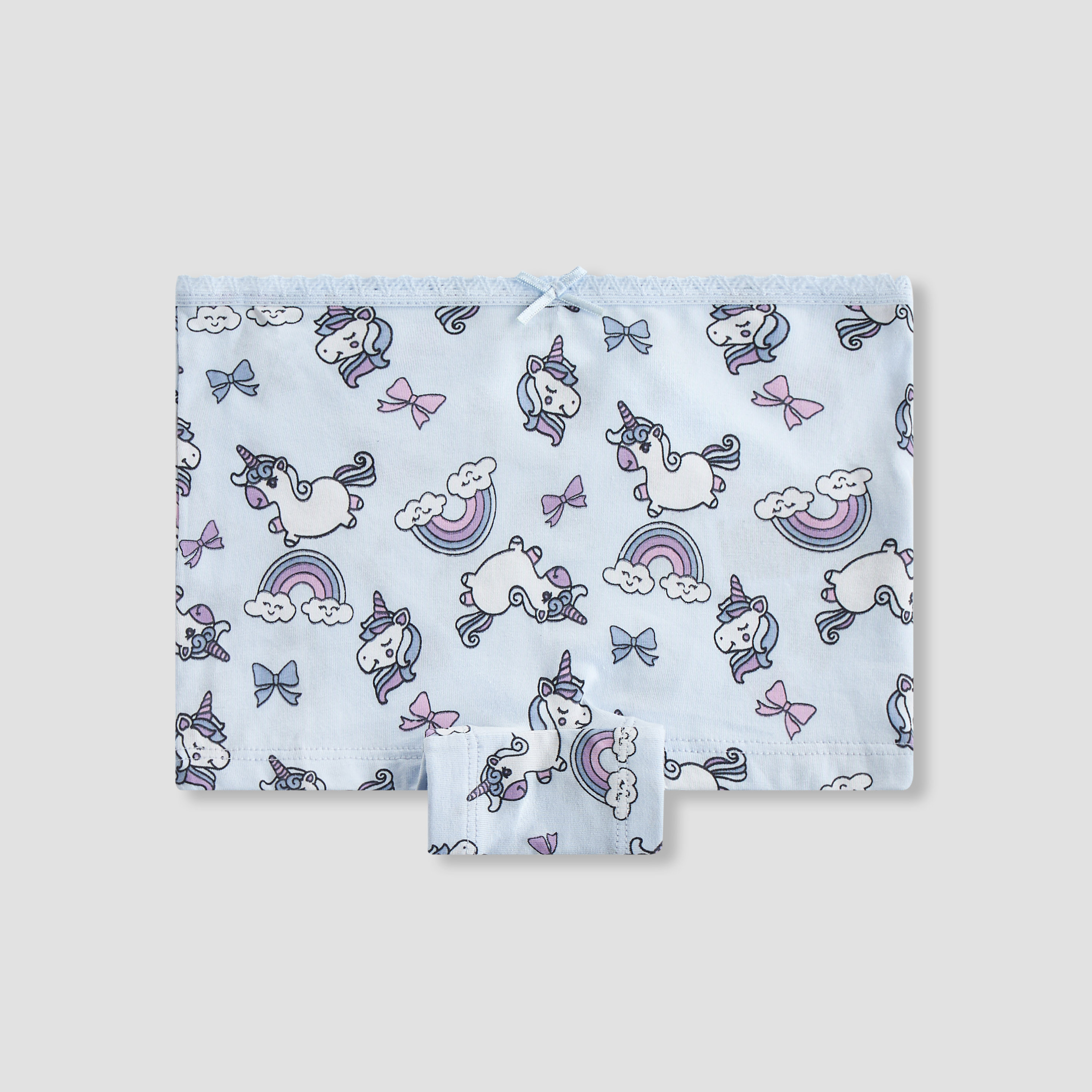 Pack of 5 Juniors Cotton Briefs with Unicorn Print-baby-girls-clothing-innerwear-image-3