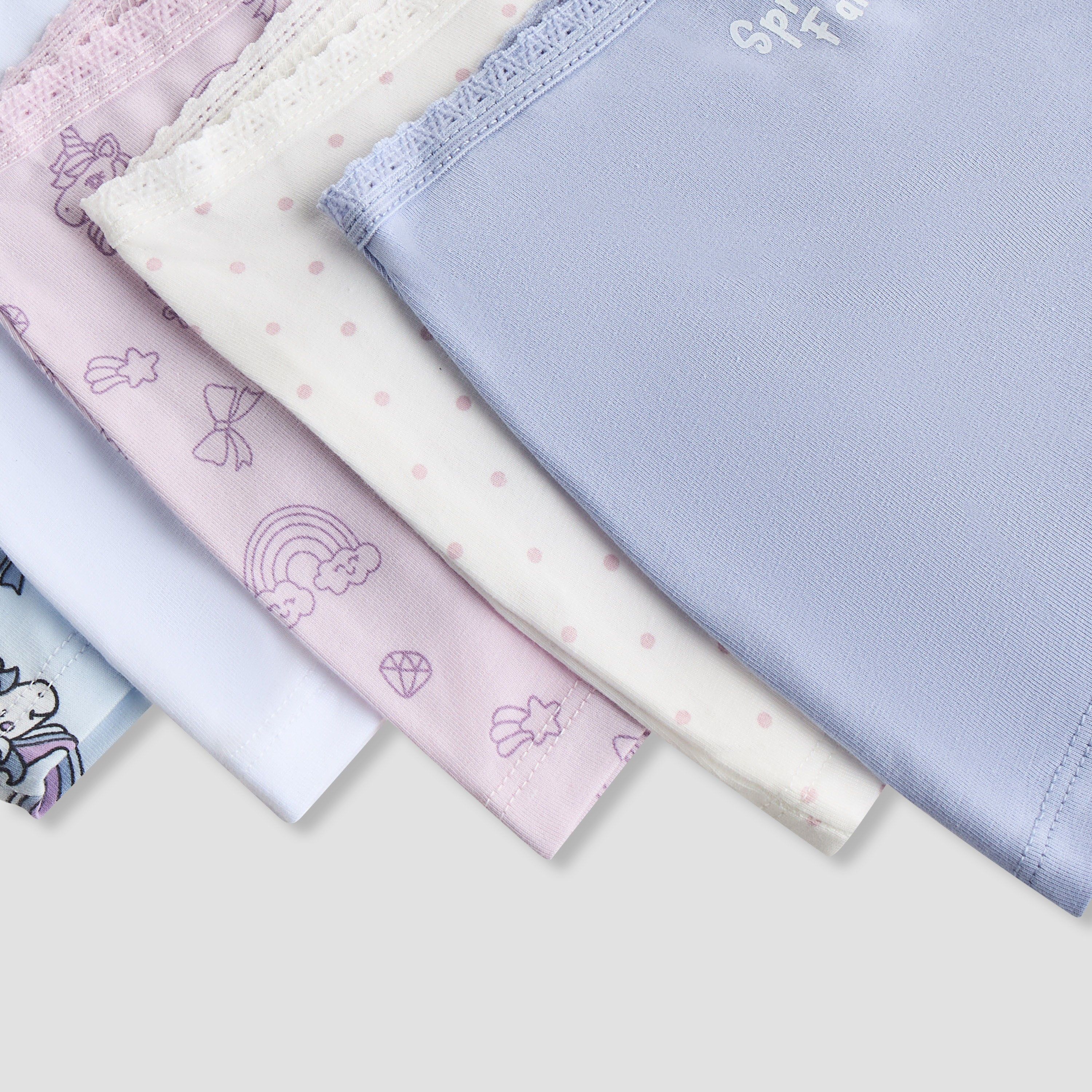 Pack of 5 Juniors Cotton Briefs with Unicorn Print-baby-girls-clothing-innerwear-image-8