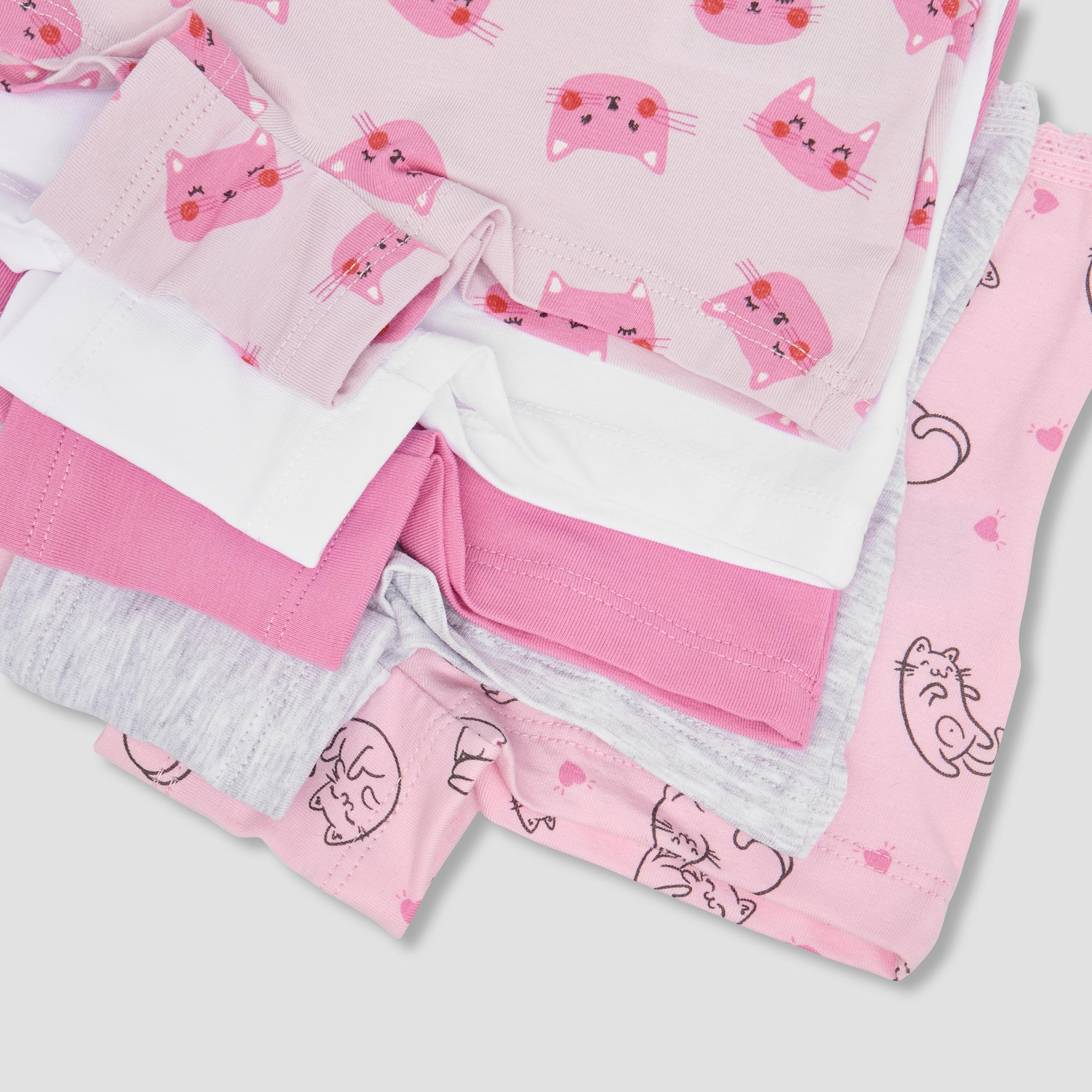 Pack of 5 Juniors Cotton Boxer Briefs with Cat Print-baby-girls-clothing-innerwear-image-8