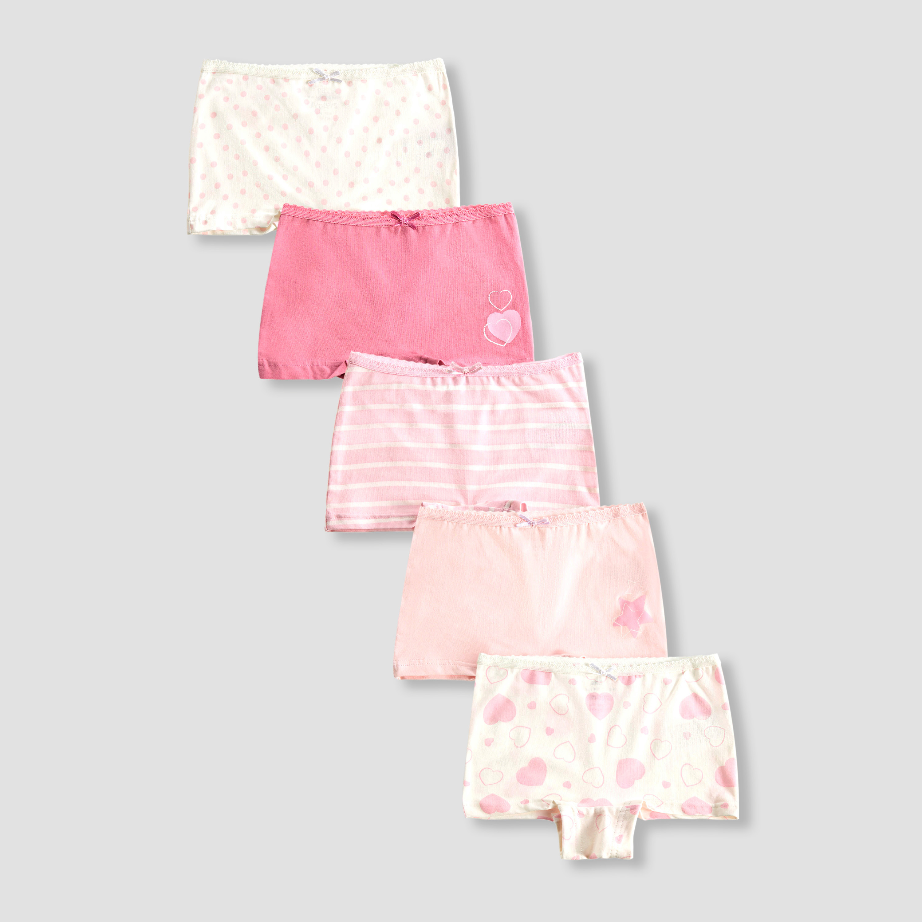 Juniors Girls Briefs with Print - Cotton - Set of 5-girls-clothing-innerwear-panties-image-1