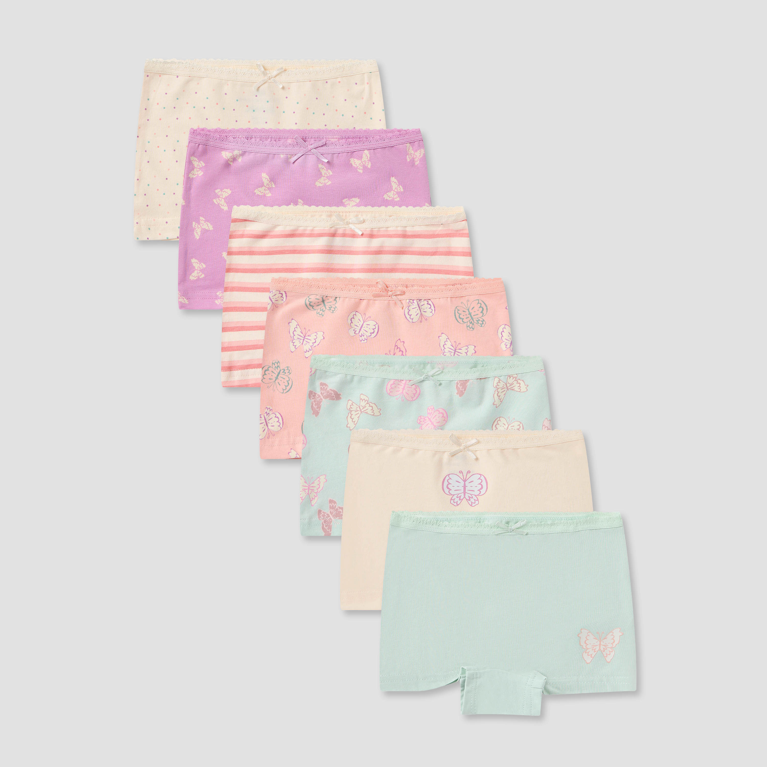 Juniors Printed Briefs with Elasticated Waistband - Set of 7-baby-girls-clothing-innerwear-image-1