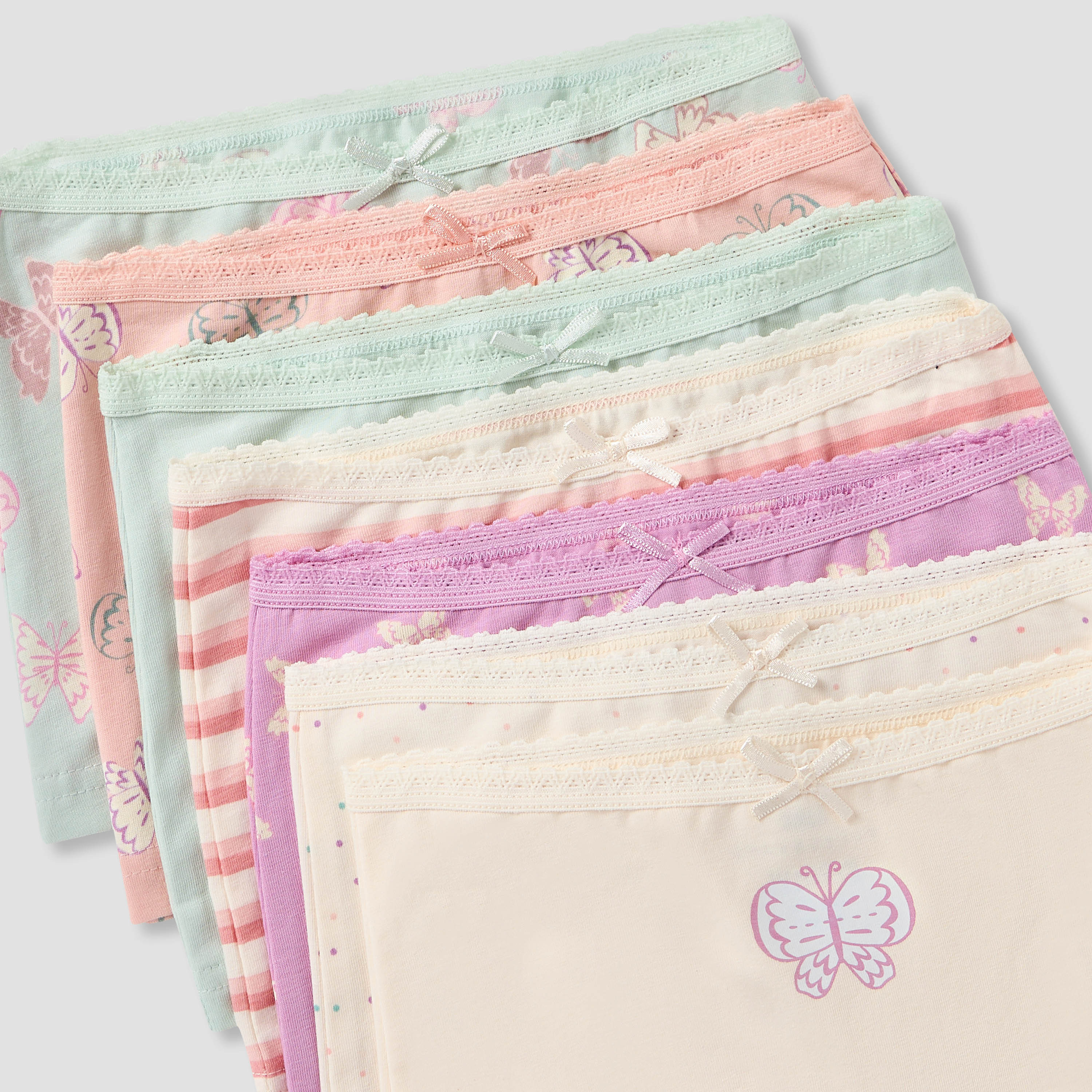 Juniors Printed Briefs with Elasticated Waistband - Set of 7-baby-girls-clothing-innerwear-image-9