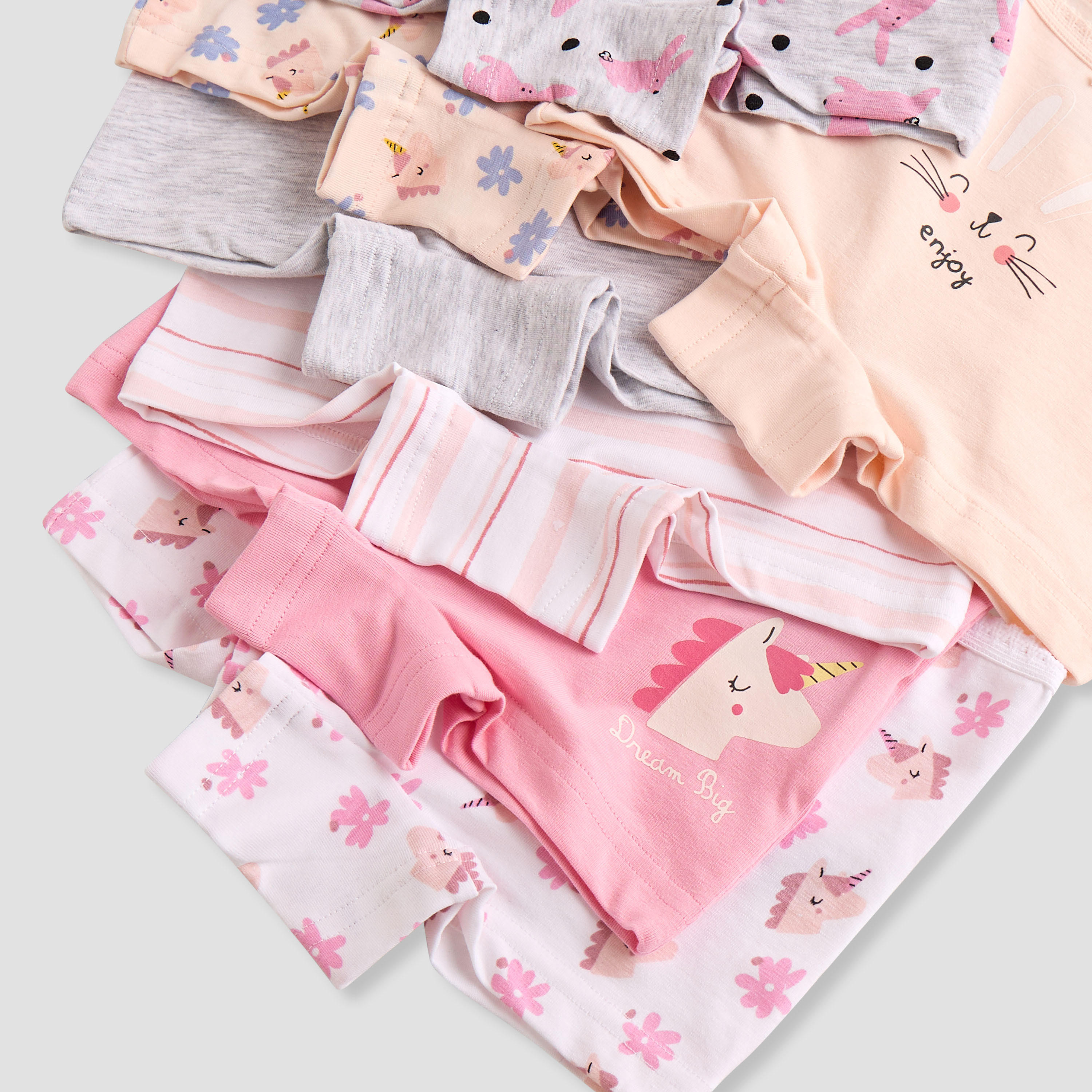 Juniors Printed Briefs with Elasticated Waistband - Set of 7-baby-girls-clothing-innerwear-image-10