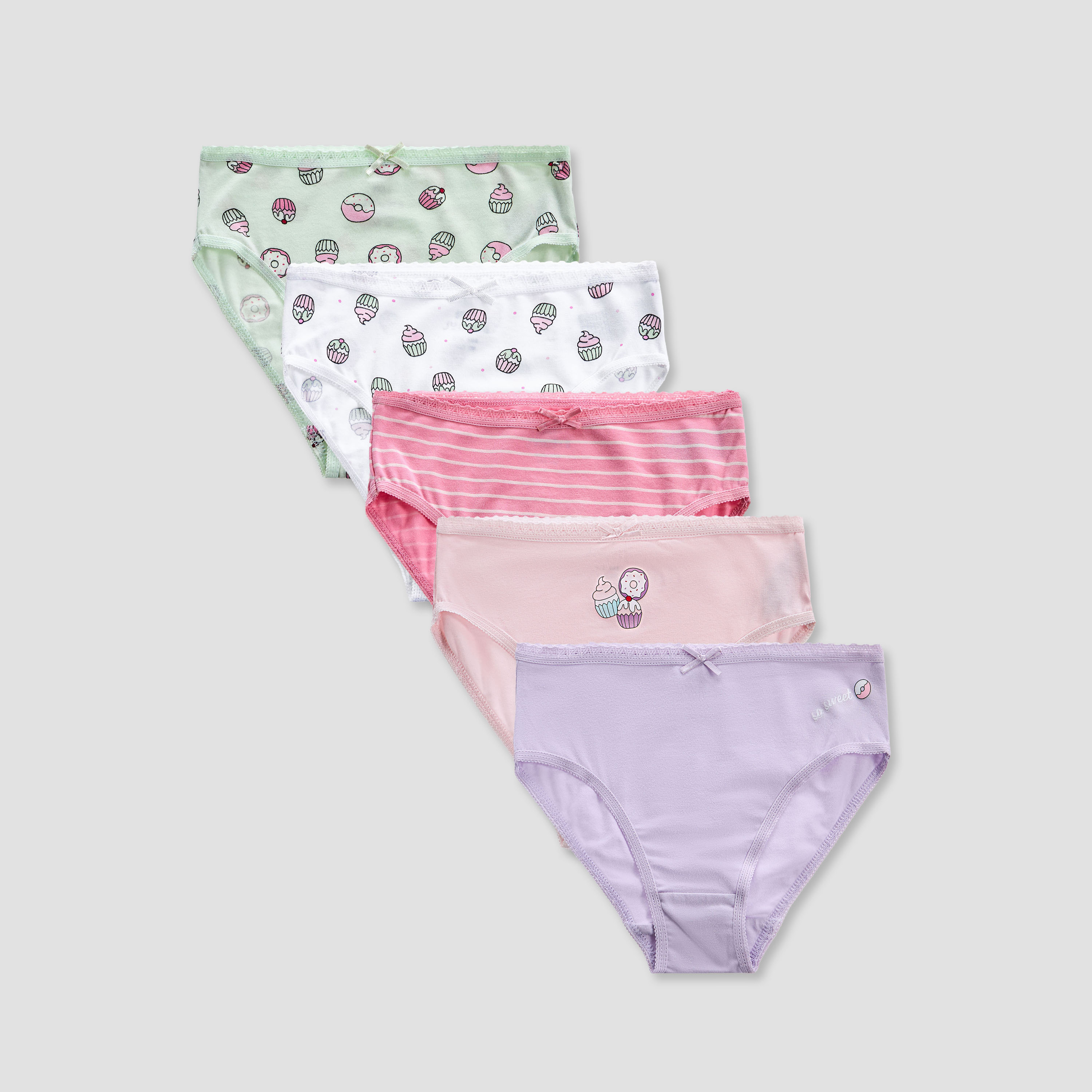 سراويل داخلية بطبعات مع خصر مطاطي من جونيورز - طقم من 5 قطع-baby-girls-clothing-innerwear-image-8