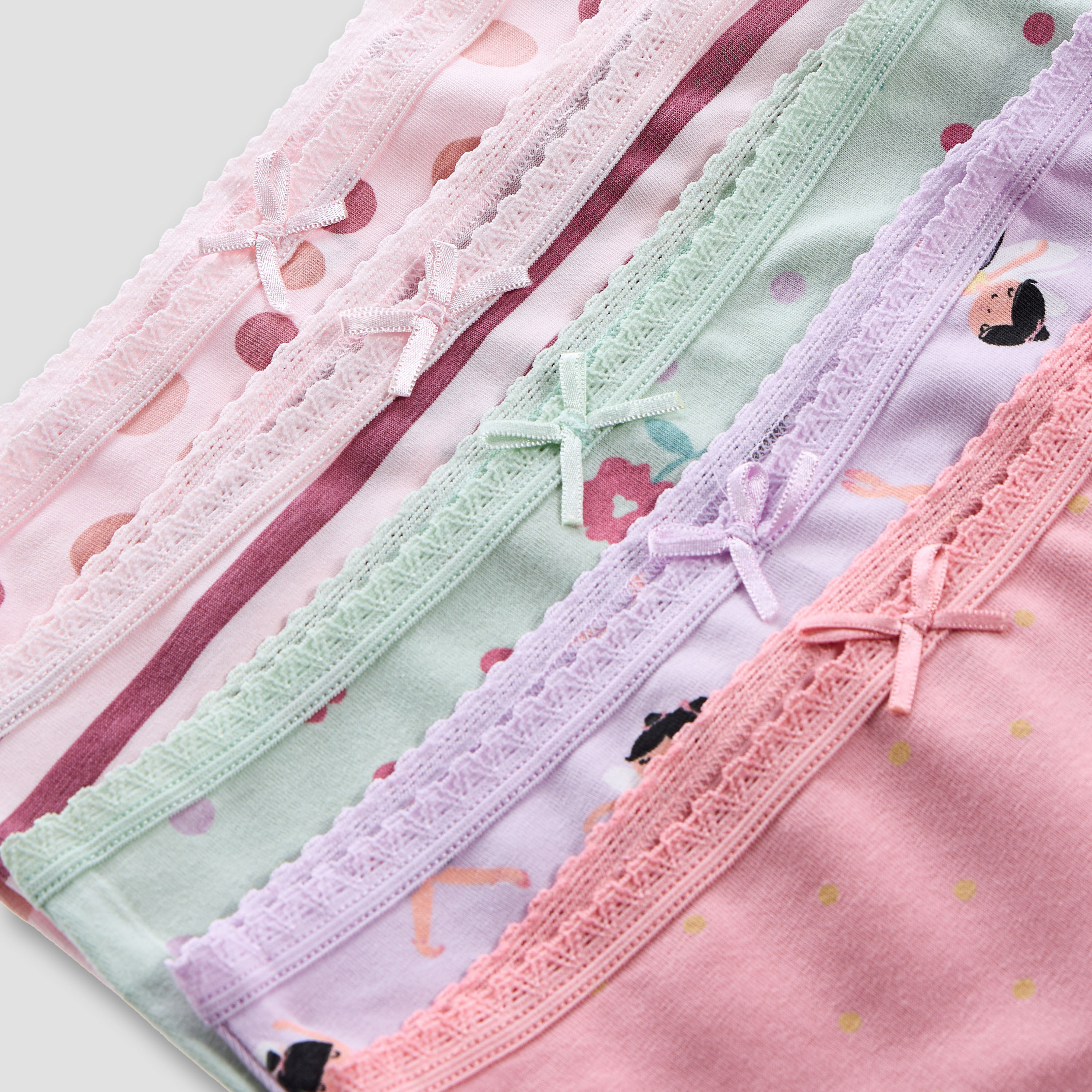 سراويل داخلية بطبعات مع خصر مطاطي من جونيورز - طقم من 5 قطع-girls-clothing-innerwear-panties-image-7