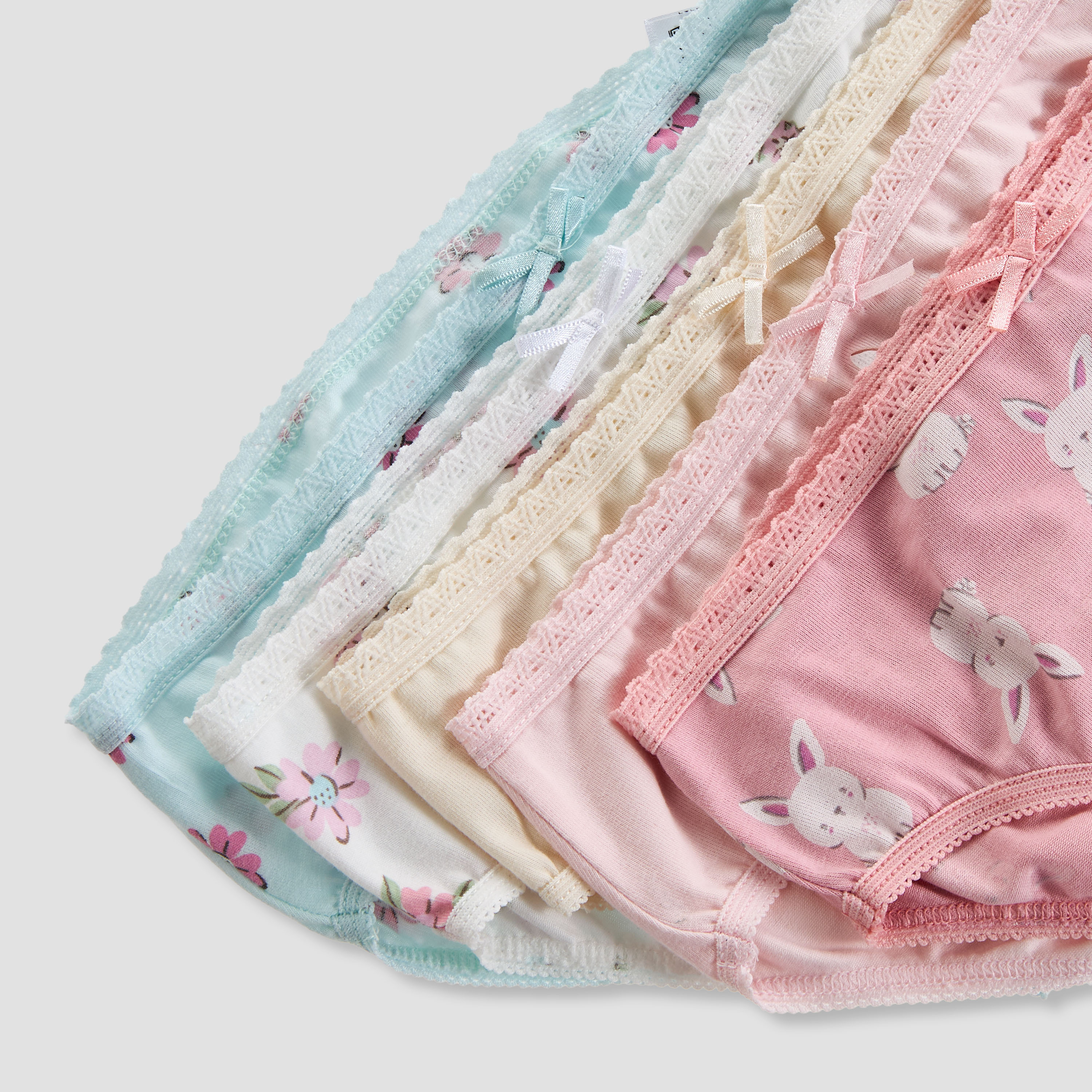 Juniors Girls Briefs with Assorted Print - Cotton - 5-Piece Set-baby-girls-clothing-innerwear-image-7