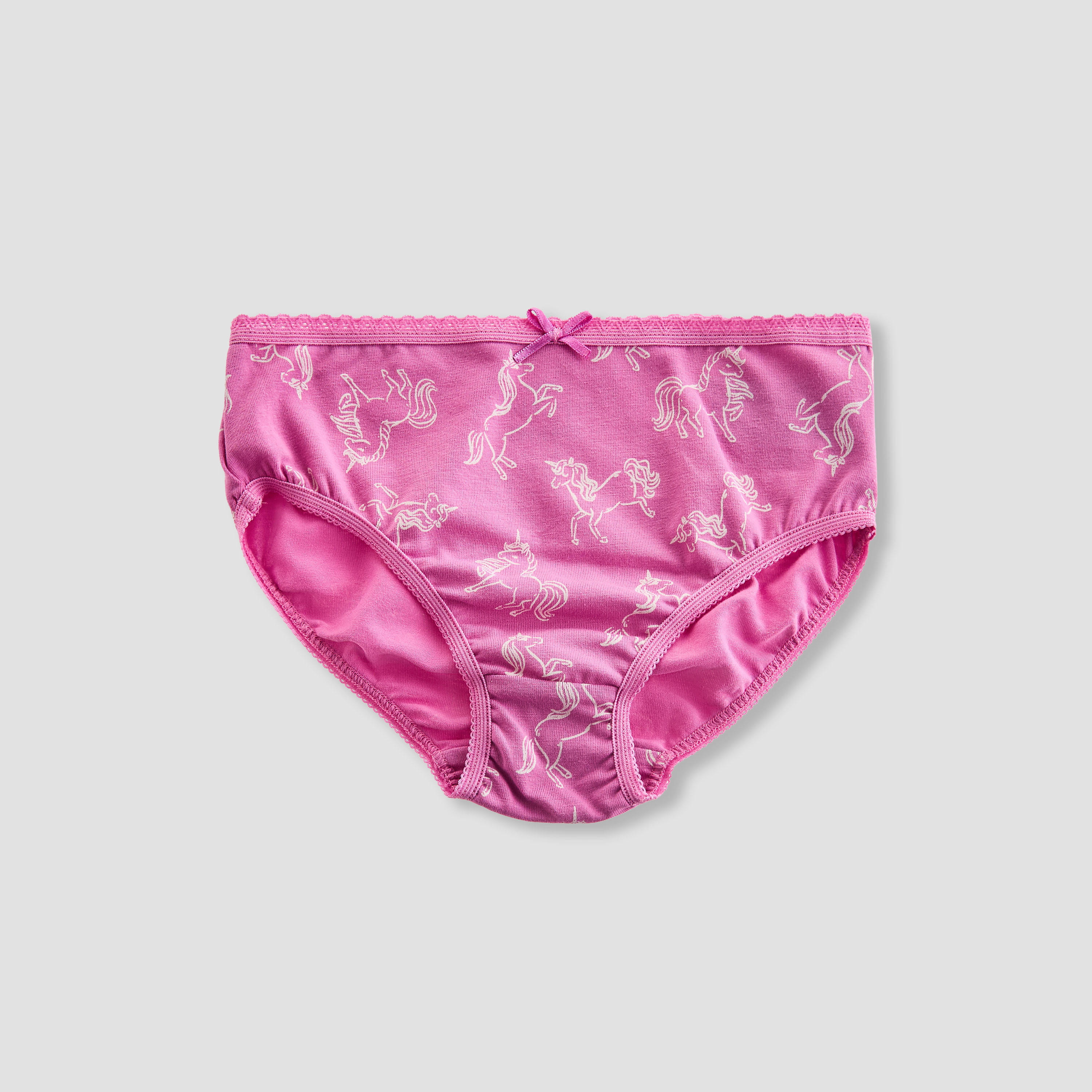 Juniors Girls Briefs with Unicorn Print - Cotton - Set of 5-girls-clothing-innerwear-panties-image-2