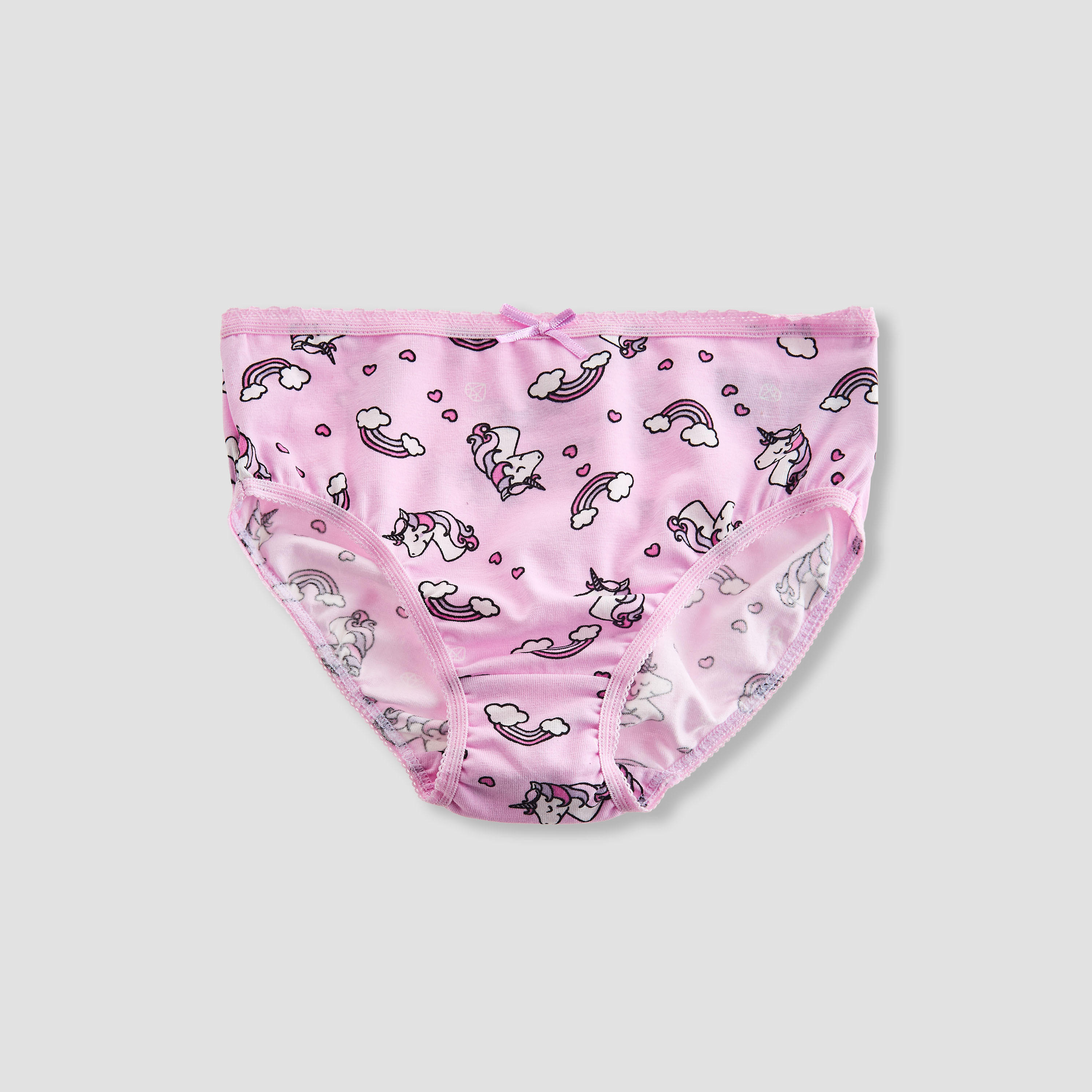 Juniors Girls Briefs with Unicorn Print - Cotton - Set of 5-girls-clothing-innerwear-panties-image-3