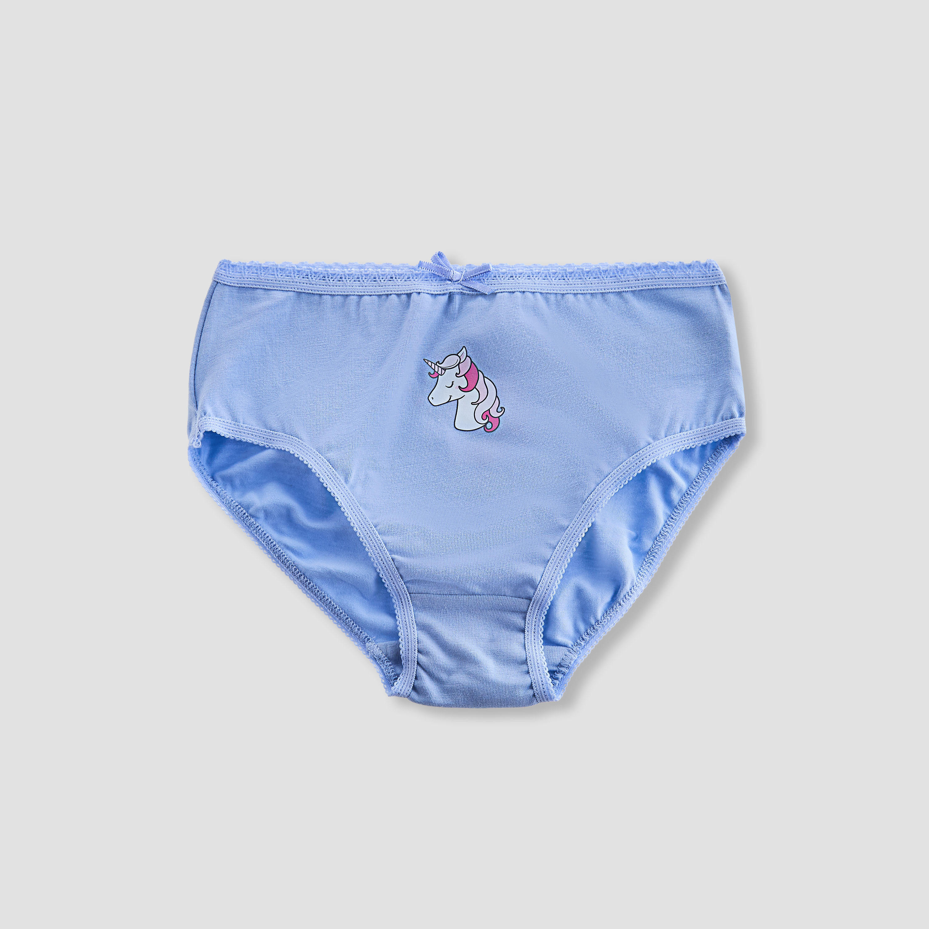 Juniors Girls Briefs with Unicorn Print - Cotton - Set of 5-girls-clothing-innerwear-panties-image-4
