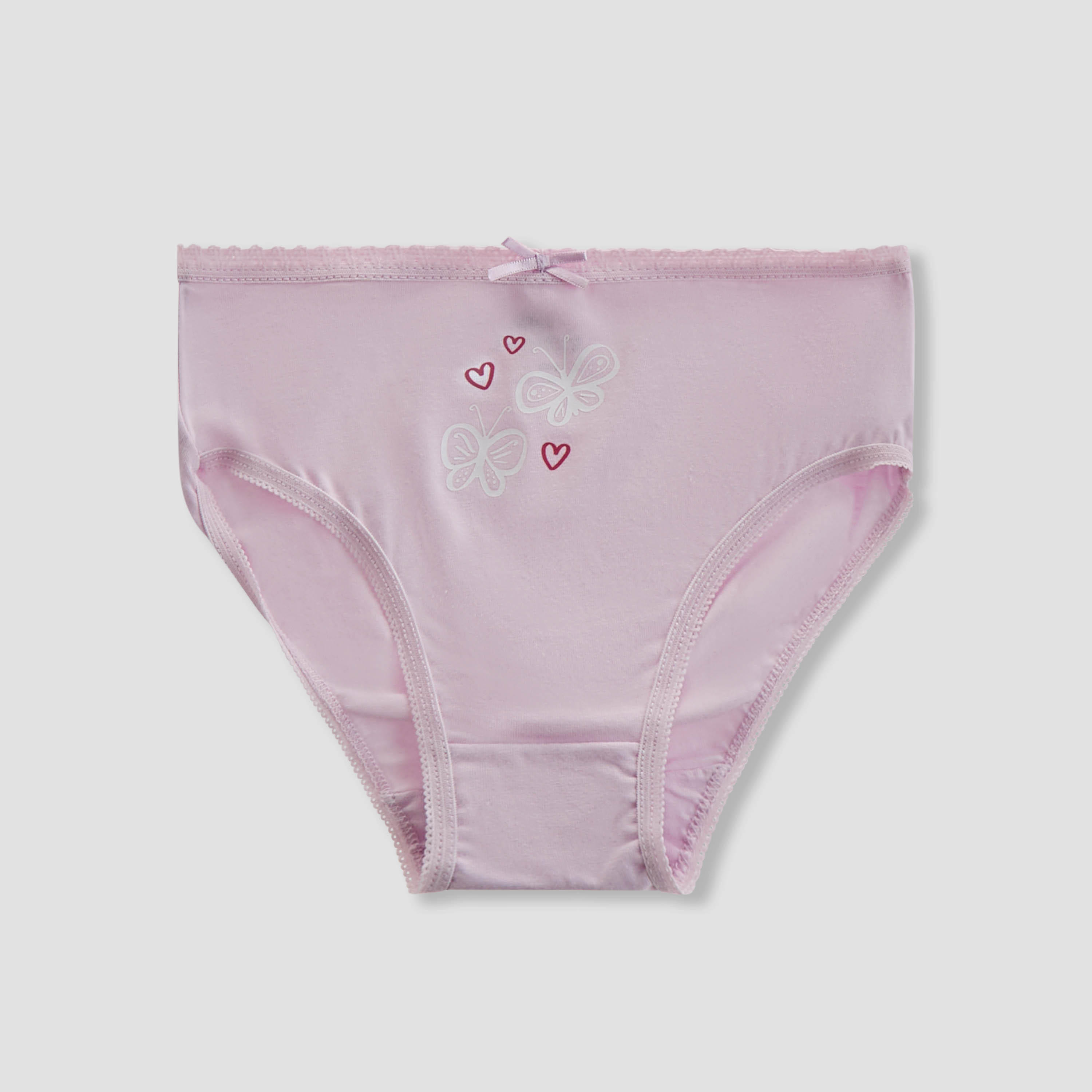 Juniors Girls Briefs with Butterfly Print - Cotton - 7-Piece Set-girls-clothing-innerwear-panties-image-4