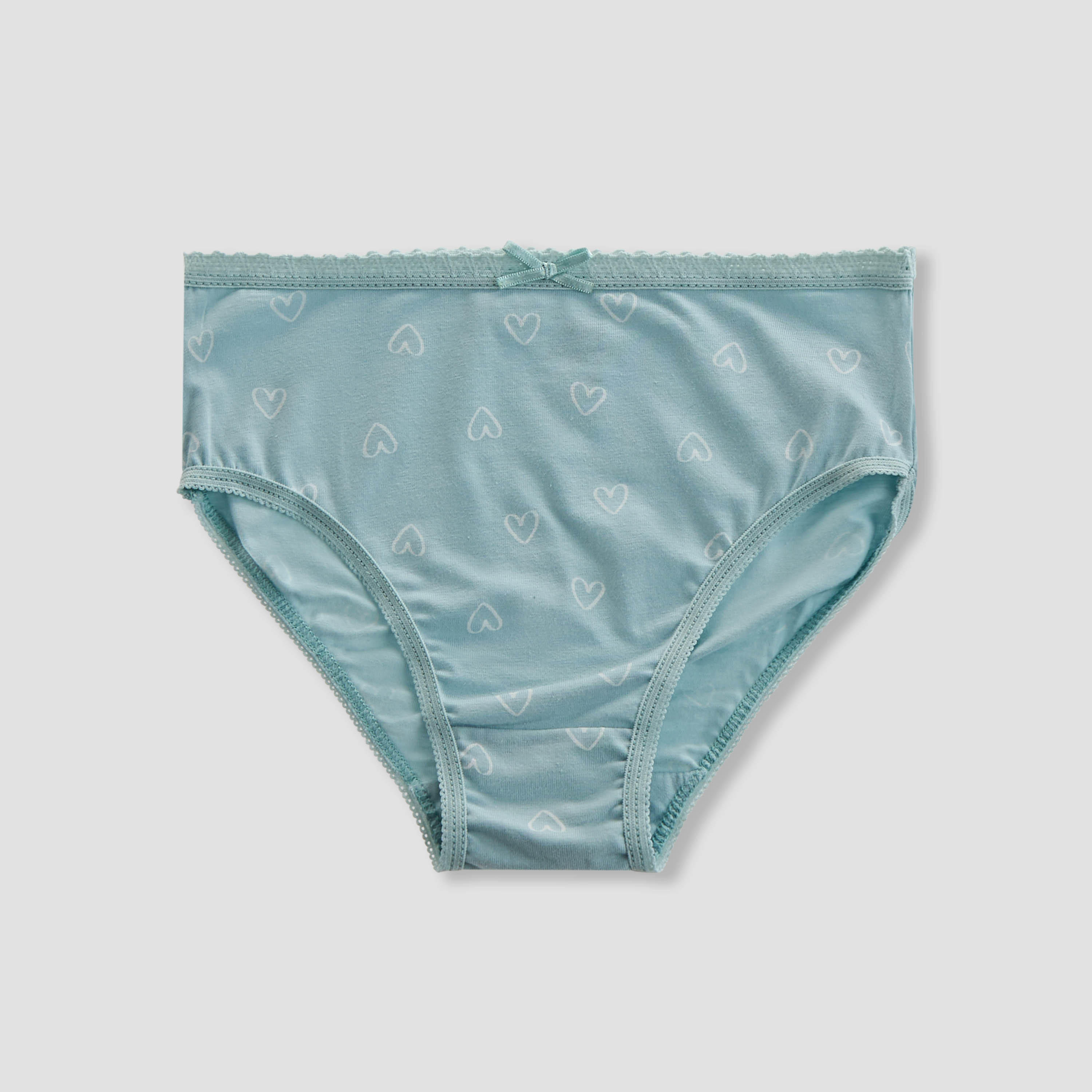 Juniors Girls Briefs with Butterfly Print - Cotton - 7-Piece Set-girls-clothing-innerwear-panties-image-5