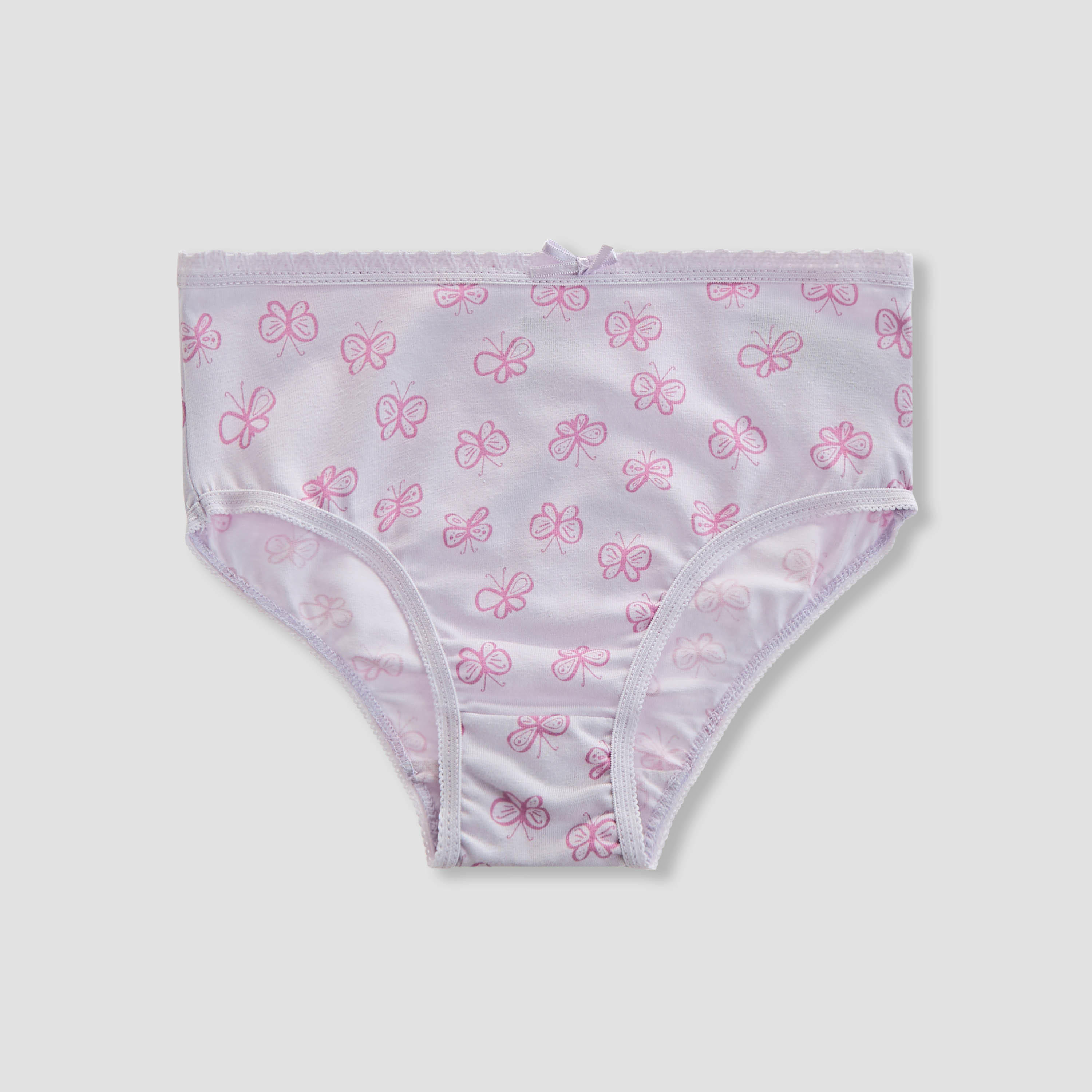 Juniors Girls Briefs with Butterfly Print - Cotton - 7-Piece Set-girls-clothing-innerwear-panties-image-7