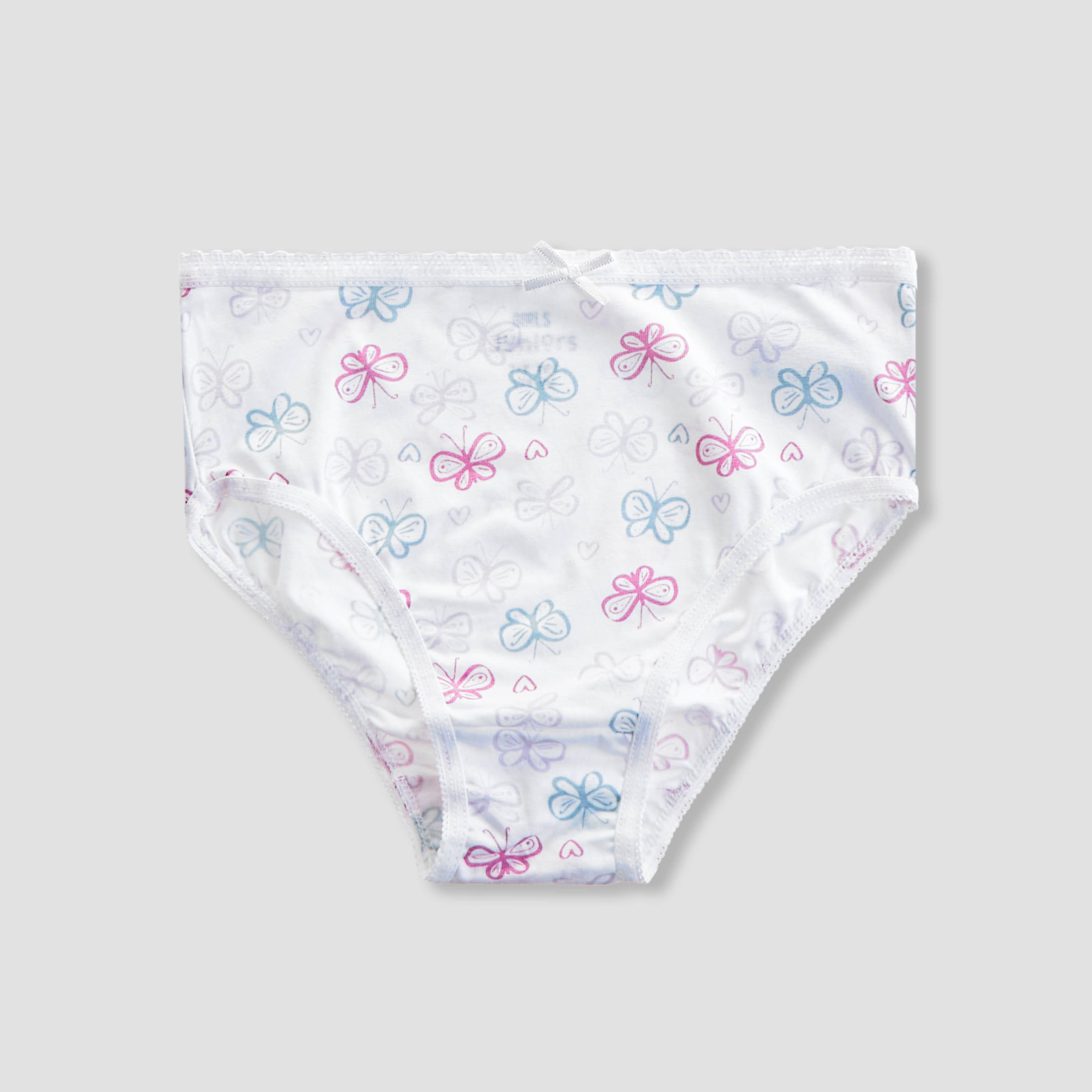 Juniors Girls Briefs with Butterfly Print - Cotton - 7-Piece Set-girls-clothing-innerwear-panties-image-8