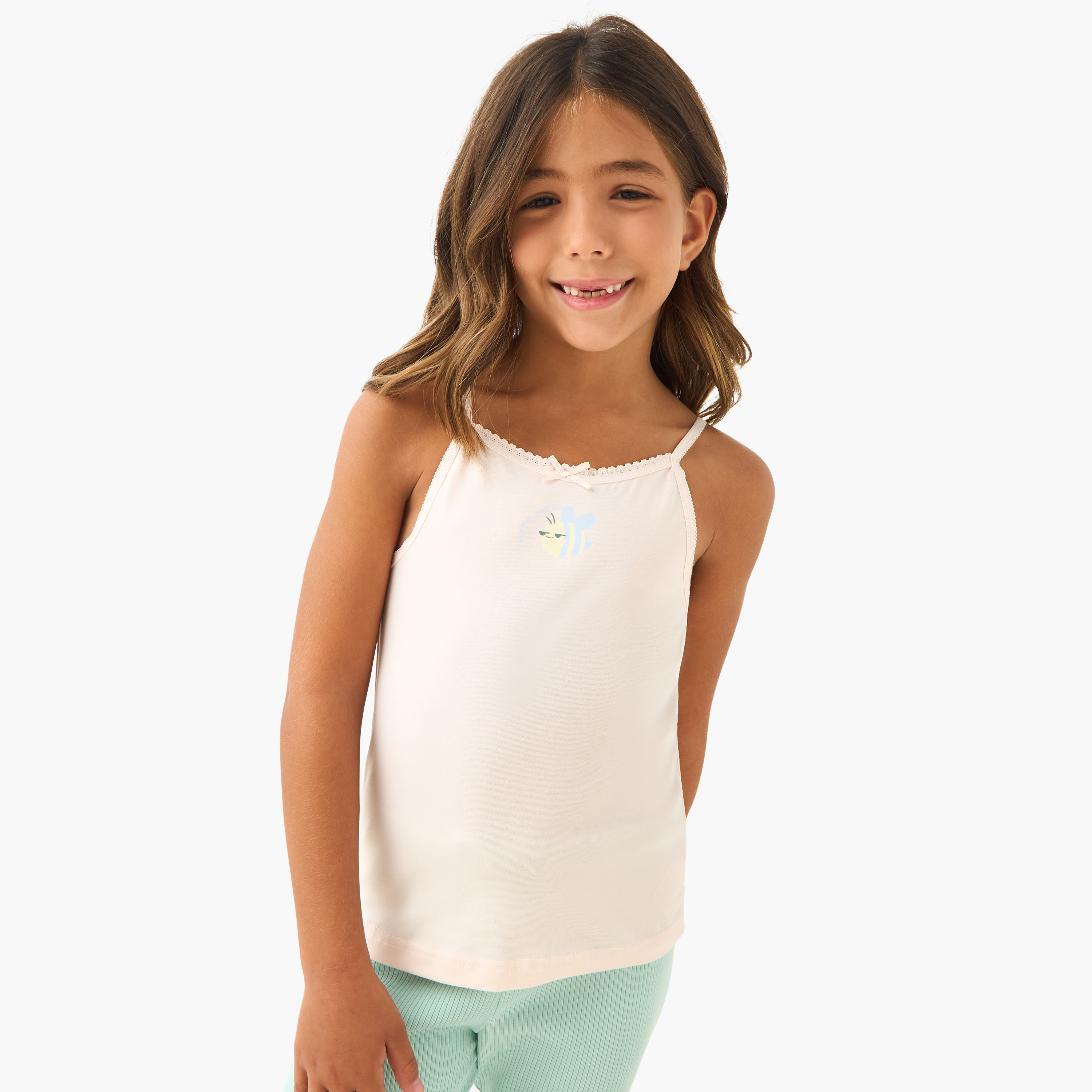 Juniors Printed Vest with Spaghetti Straps - Set of 3-girls-clothing-innerwear-vests-image-2