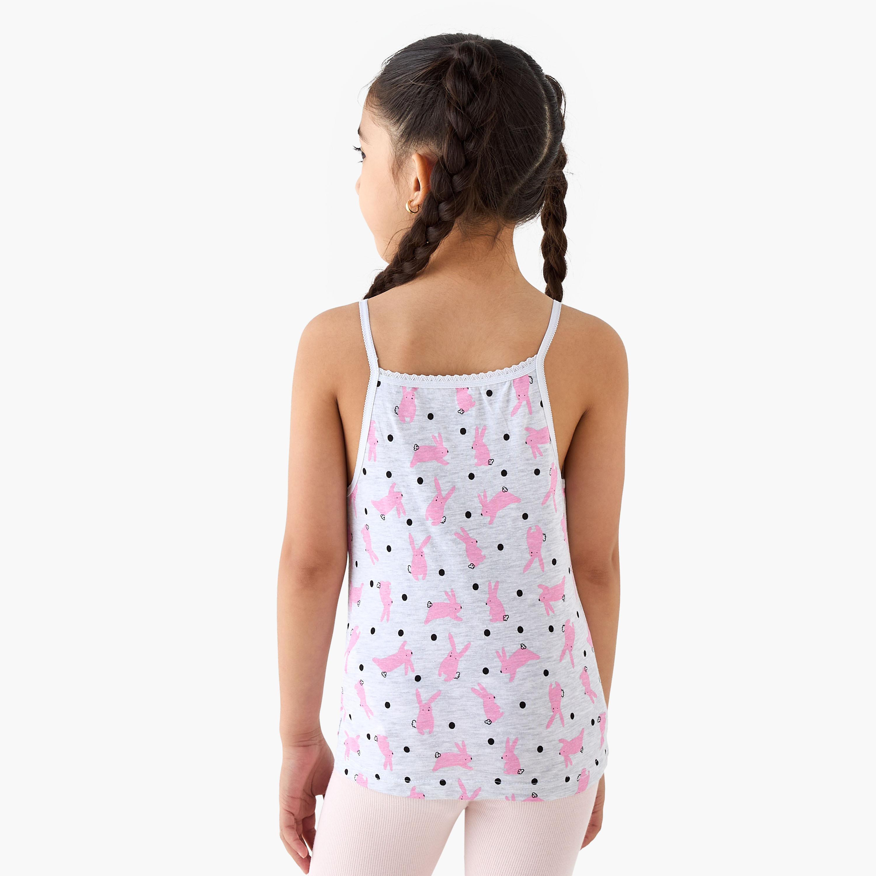 Juniors Printed Camisole with Bow Accent - Set of 3-girls-clothing-innerwear-vests-image-5