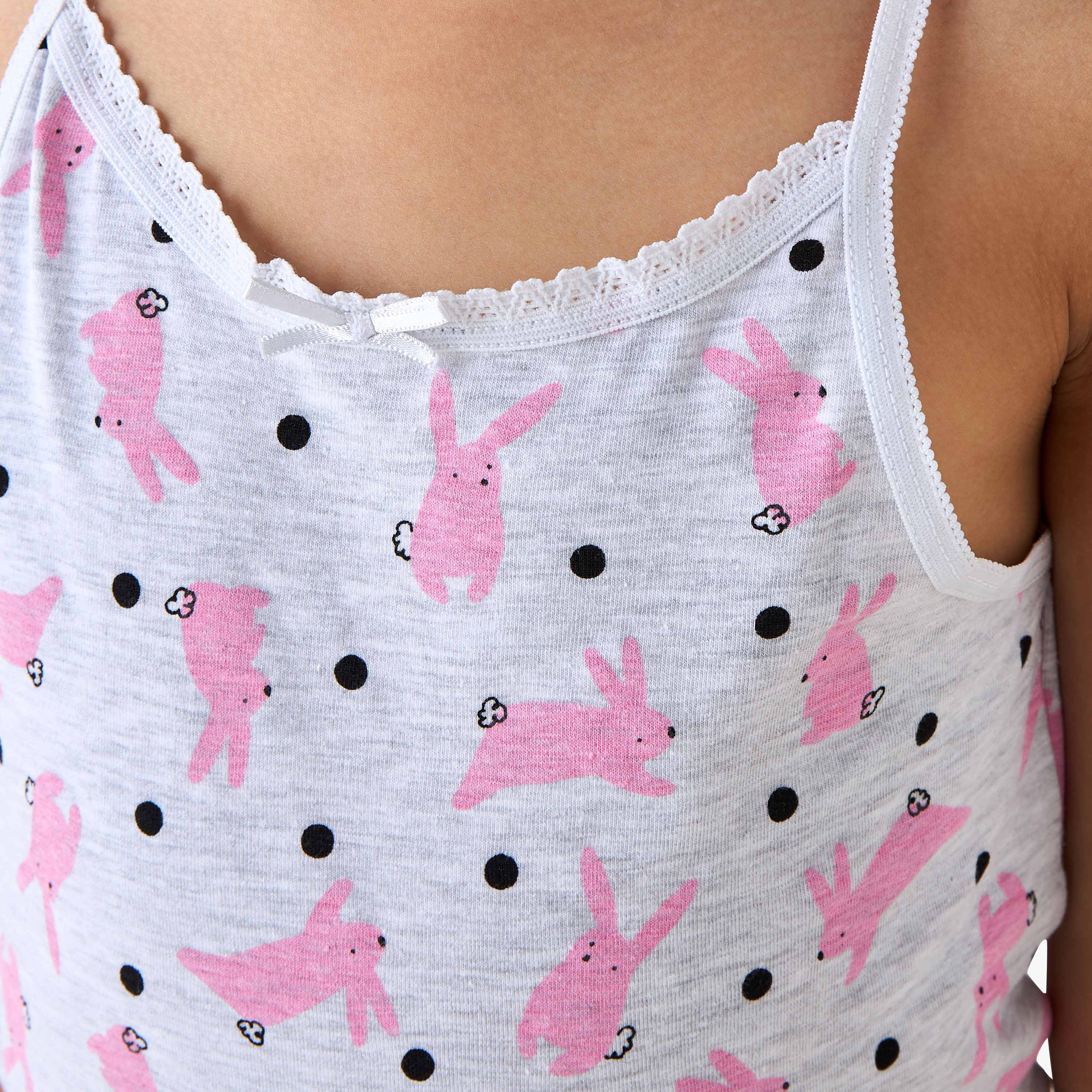 Juniors Printed Camisole with Bow Accent - Set of 3-girls-clothing-innerwear-vests-image-7