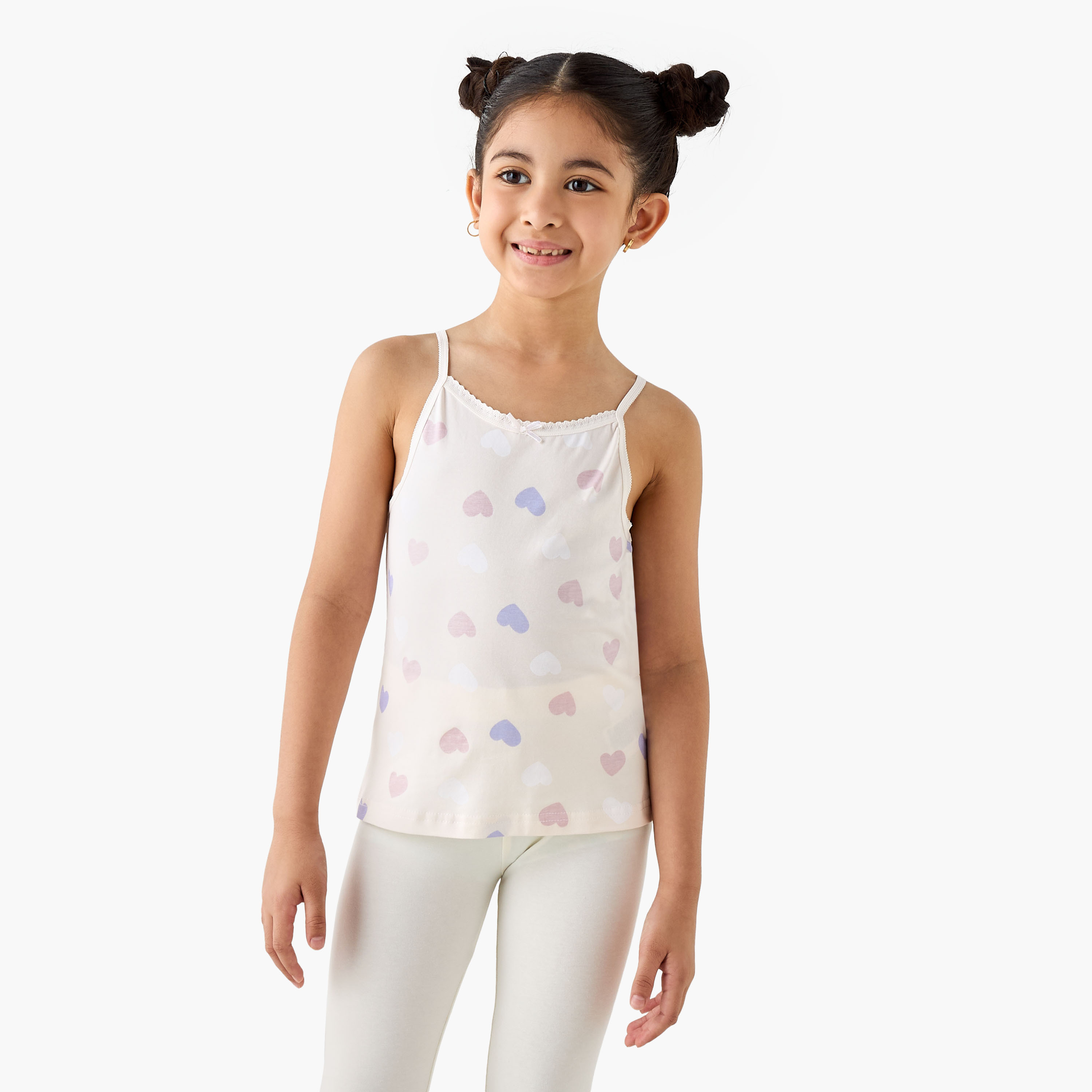 Juniors Printed Camisole with Bow Accent - Set of 3-girls-clothing-innerwear-vests-image-3