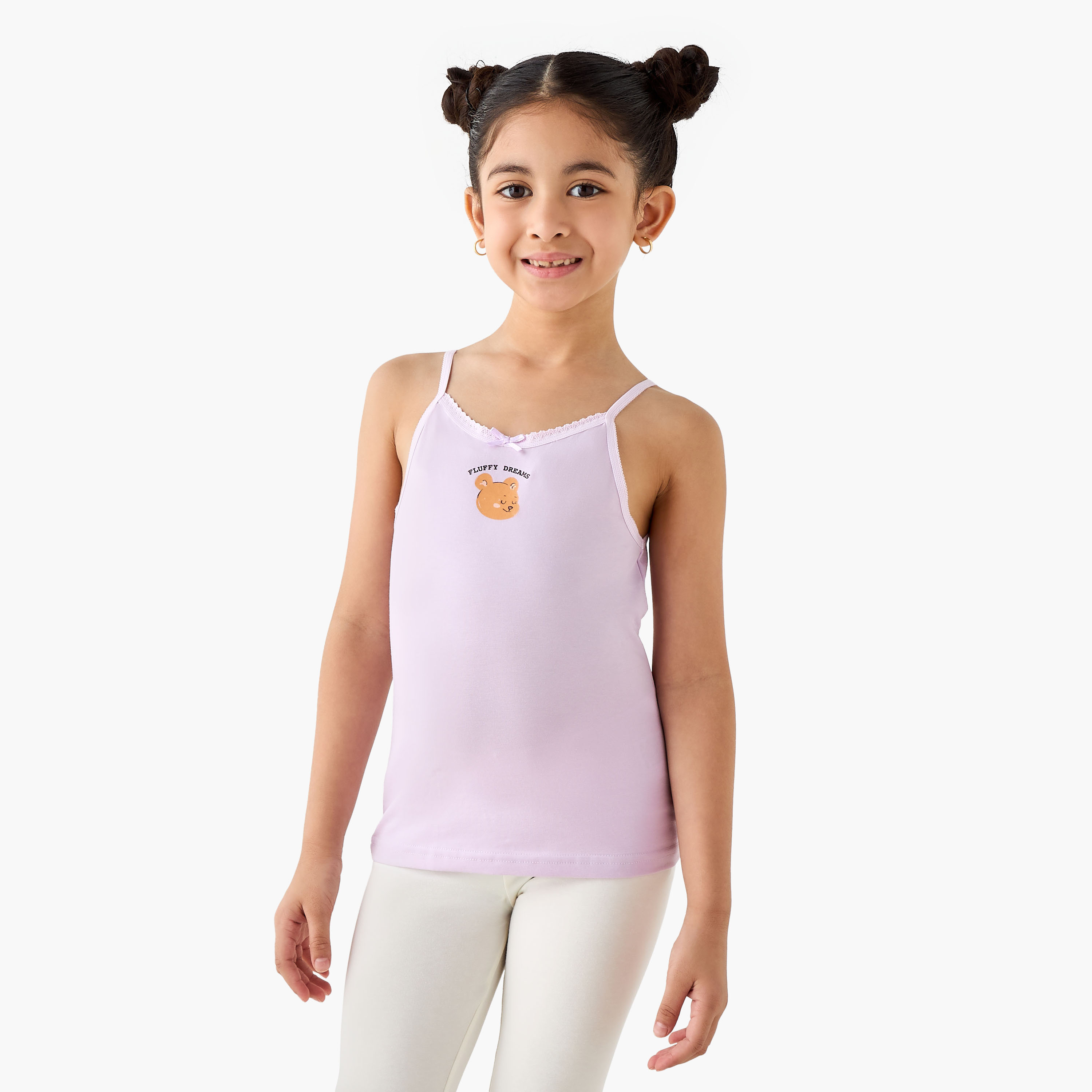Juniors Printed Camisole with Bow Accent - Set of 3-girls-clothing-innerwear-vests-image-4