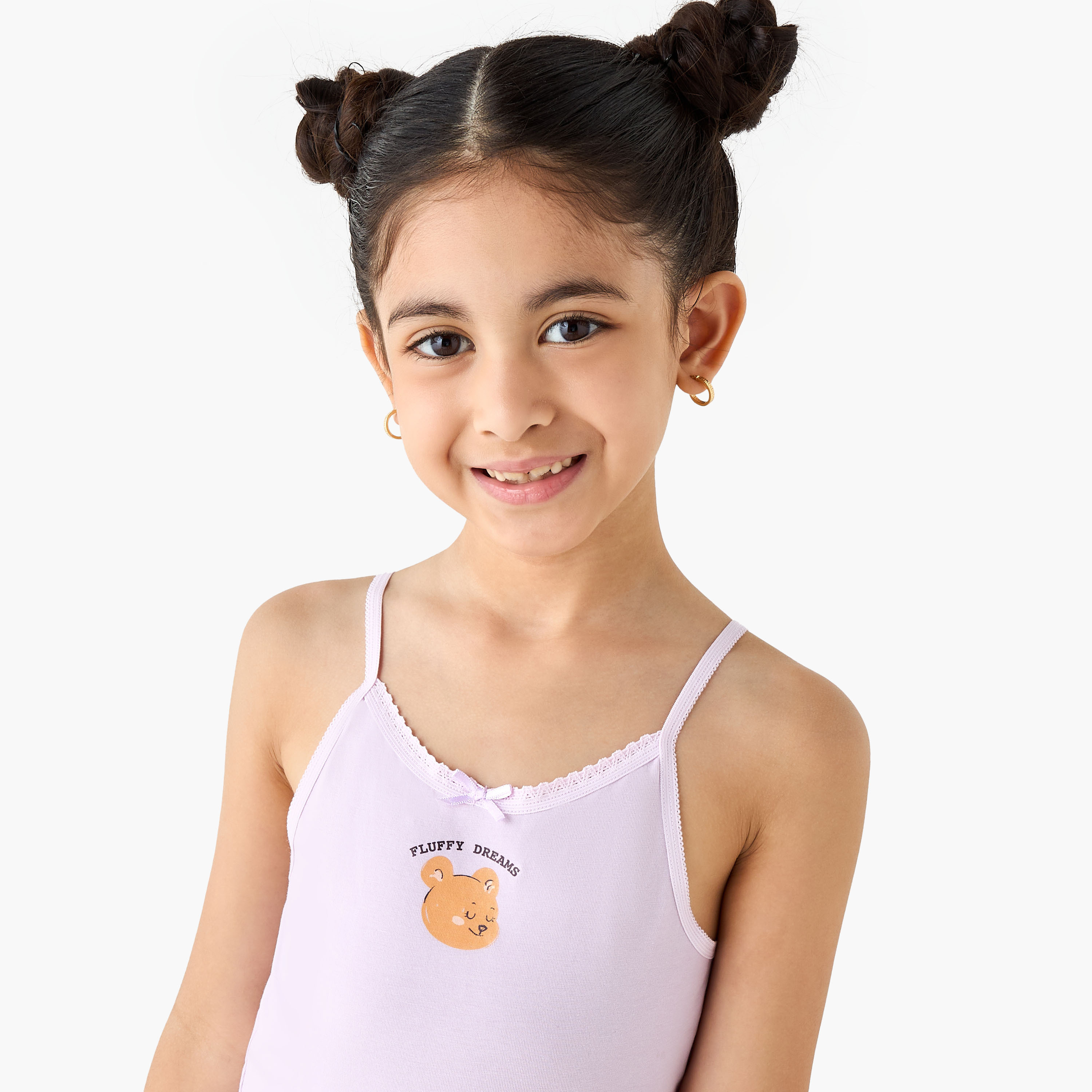 Juniors Printed Camisole with Bow Accent - Set of 3-girls-clothing-innerwear-vests-image-6