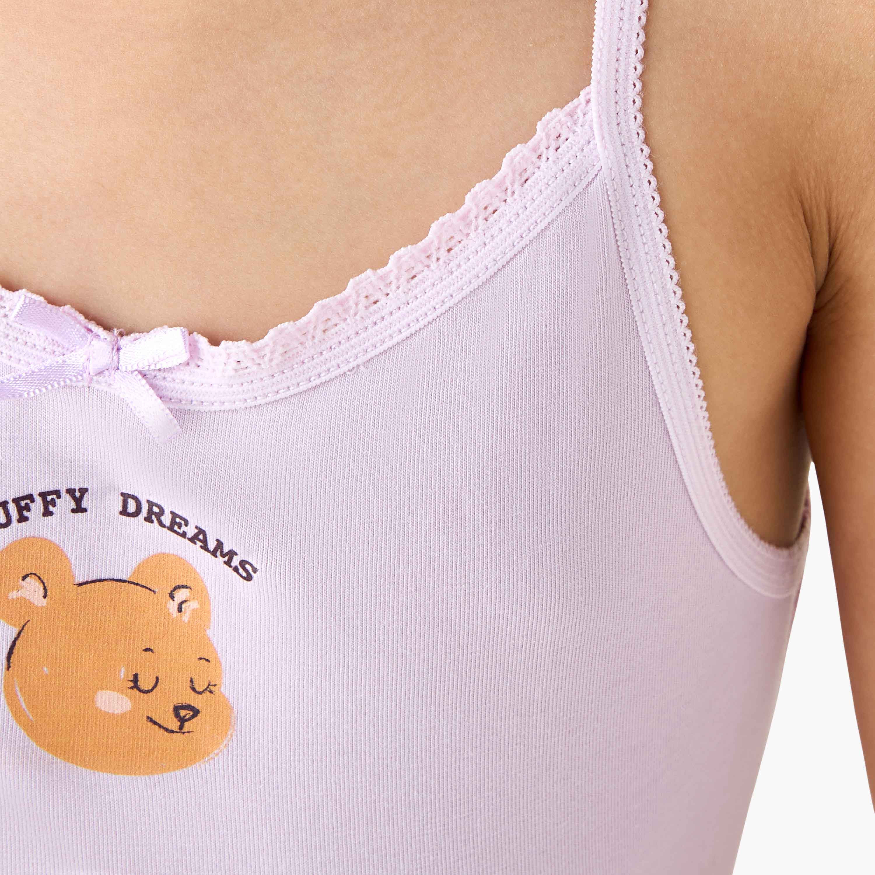 Juniors Printed Camisole with Bow Accent - Set of 3-girls-clothing-innerwear-vests-image-7