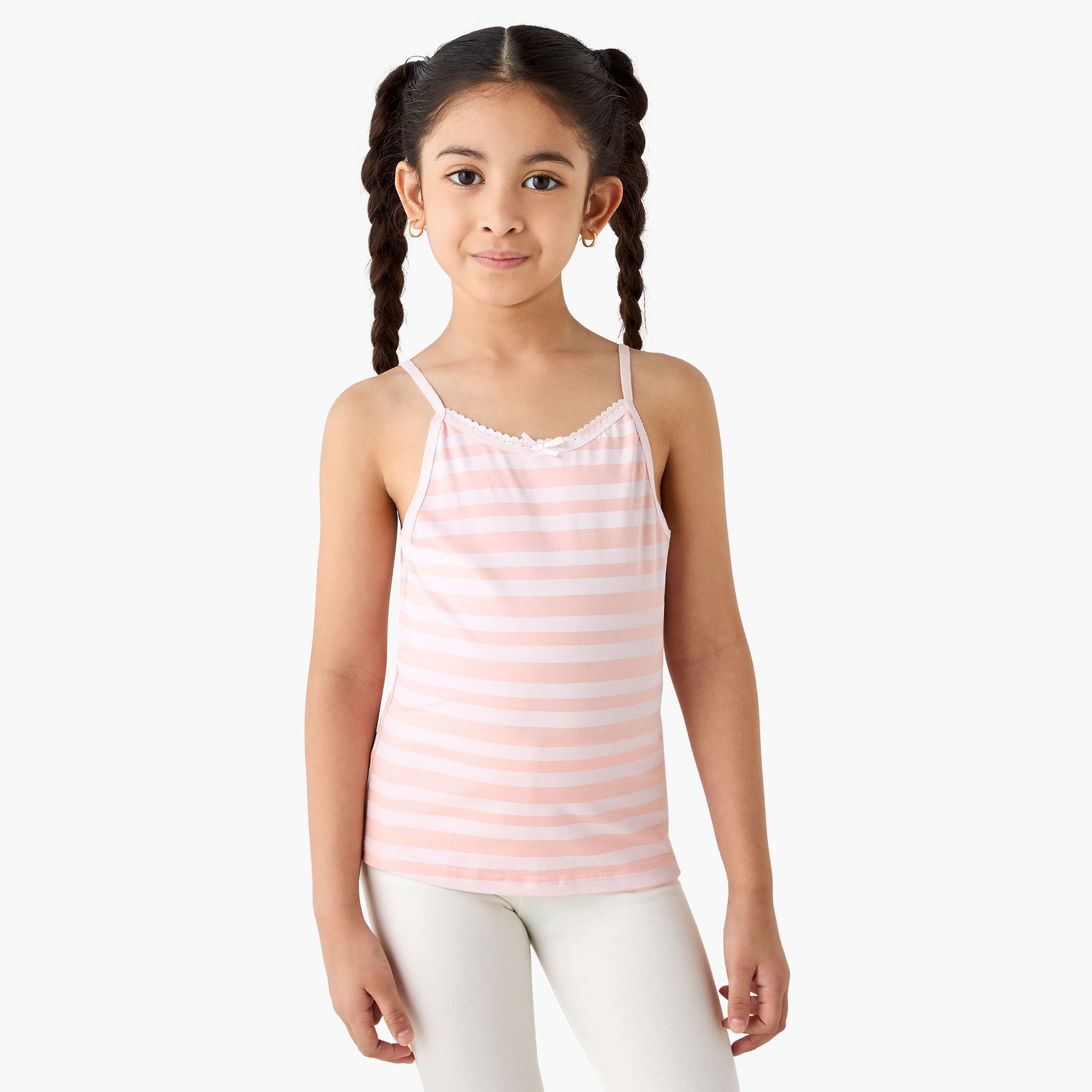 طقم قميص داخلي قصير 7 قطع بفيونكة وطبعات من جونيورز-girls-clothing-innerwear-vests-image-9
