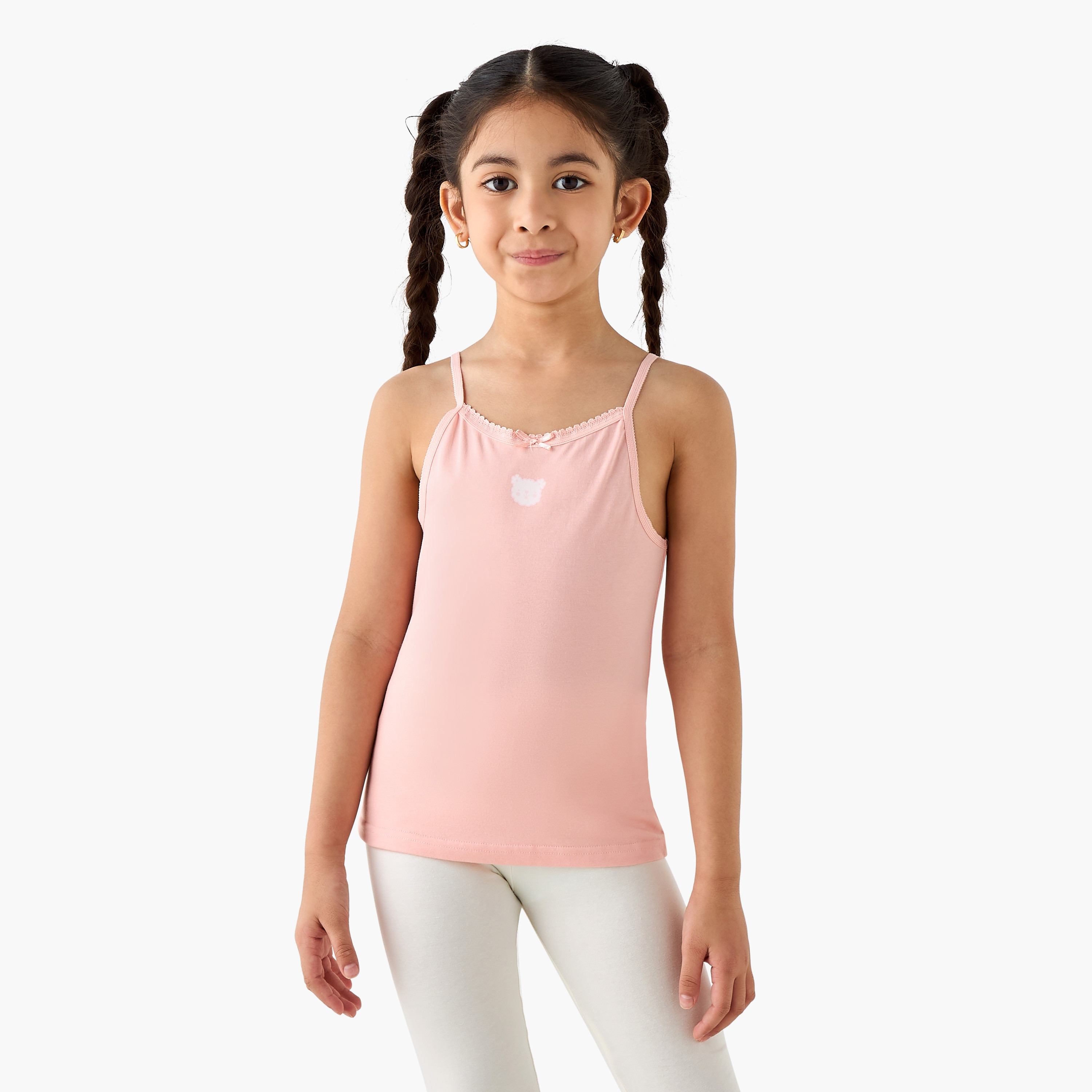 طقم قميص داخلي قصير 7 قطع بفيونكة وطبعات من جونيورز-girls-clothing-innerwear-vests-image-6