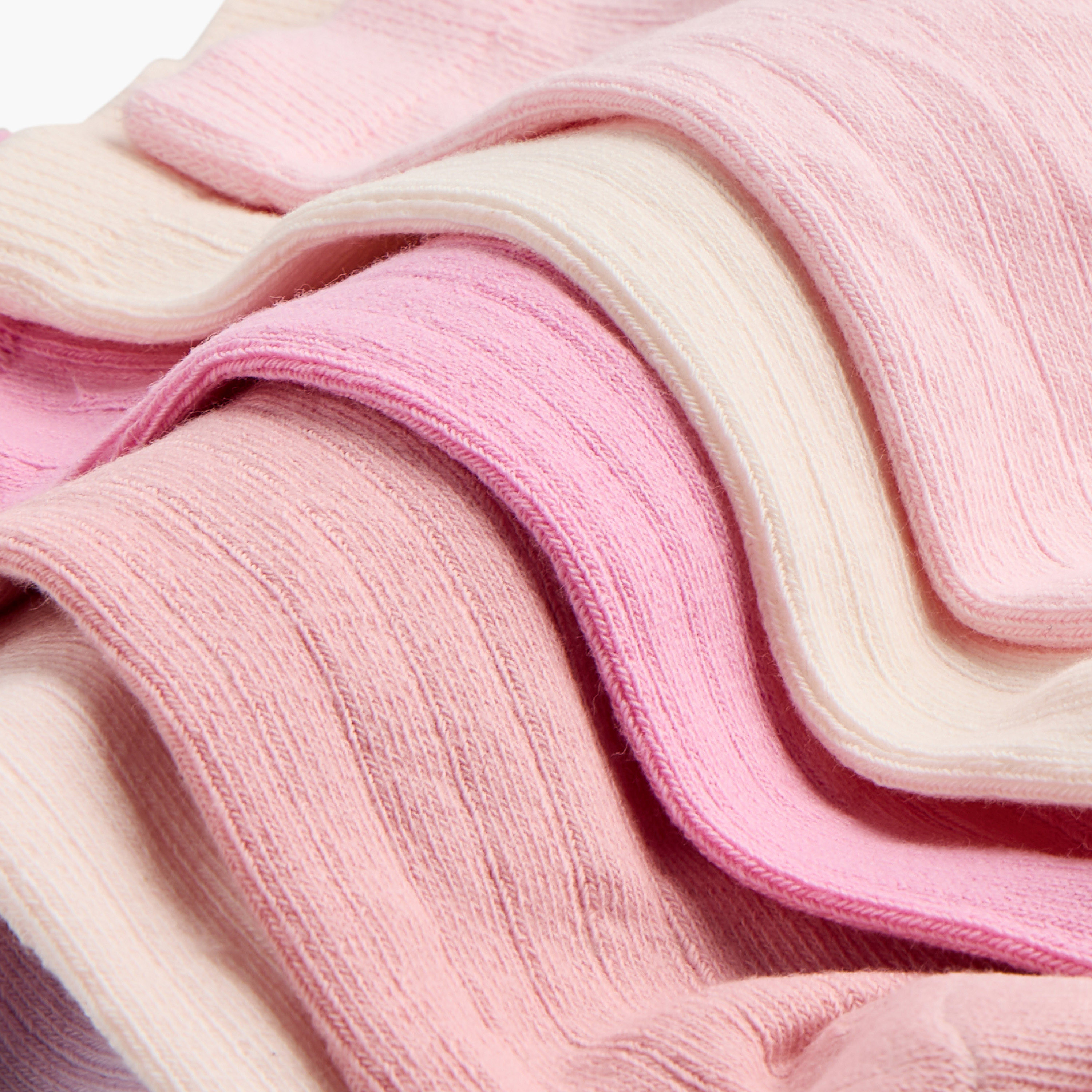 Juniors Solid Ankle Length Socks - Set of 7-baby-girls-accessories-socks-image-4