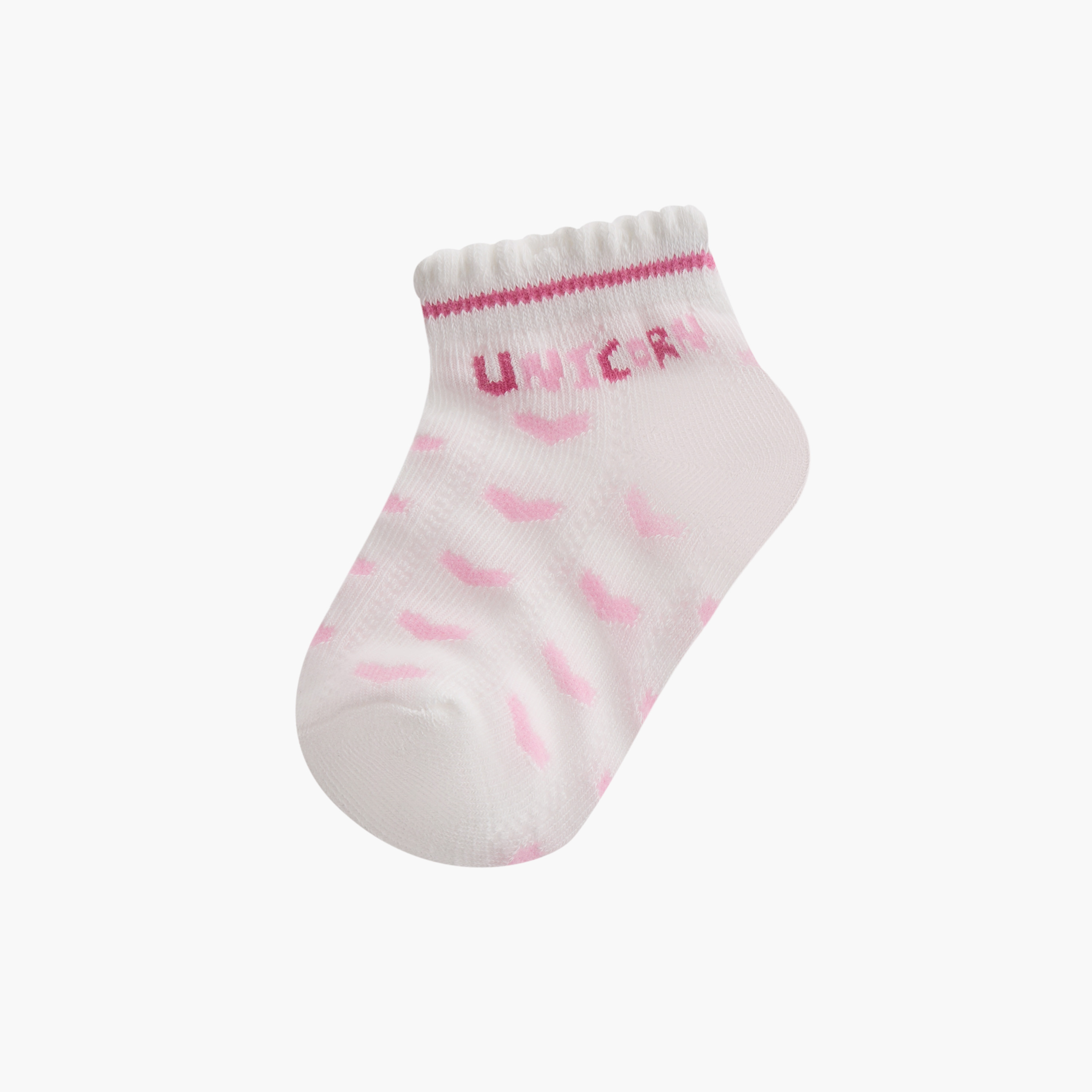 Juniors Unicorn Print Ankle Length Socks - Set of 3-baby-girls-accessories-socks-image-2