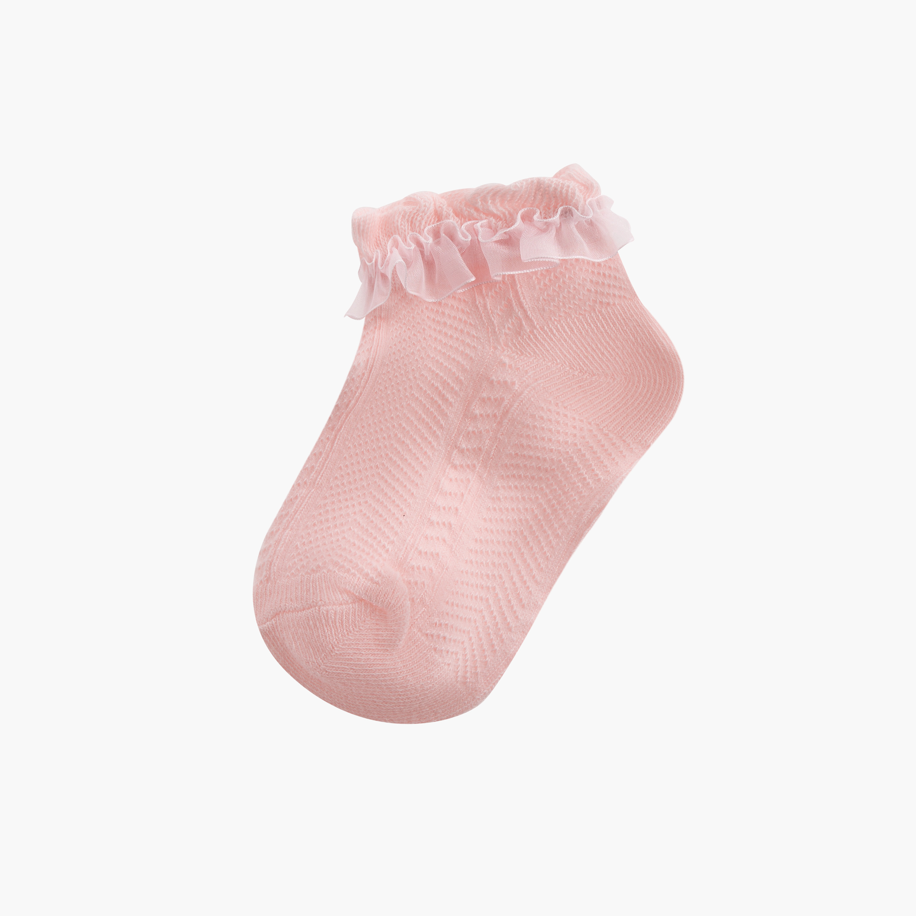 Juniors Frill Detail Ankle Length Socks - Set of 3-girls-accessories-socks-image-2
