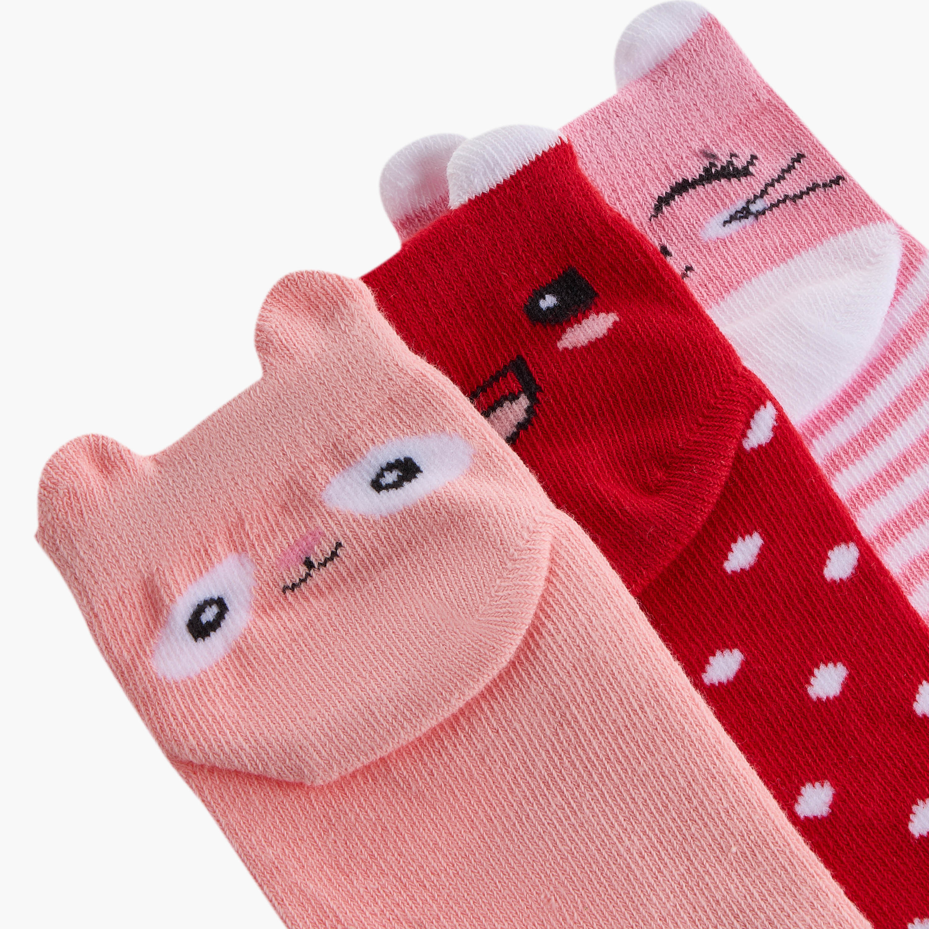Juniors Assorted Ankle Length Socks - Set of 3-baby-girls-accessories-socks-image-6
