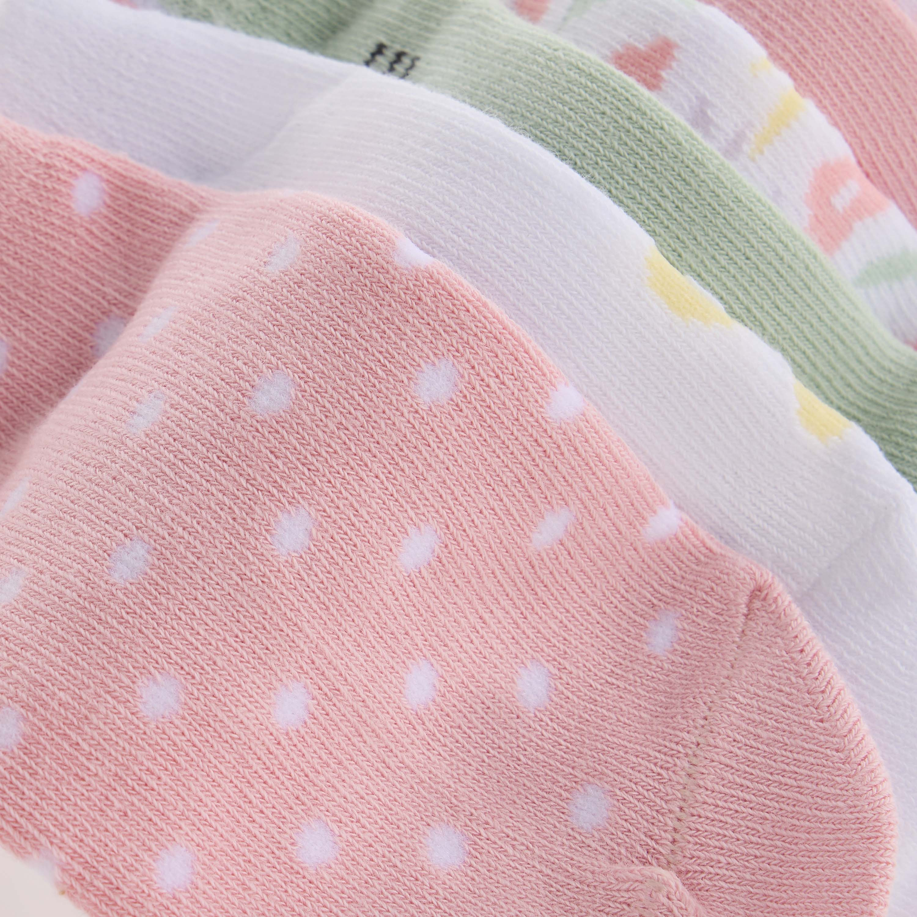 Juniors Bunny Print Ankle Length Socks - Set of 7-baby-girls-accessories-socks-image-4