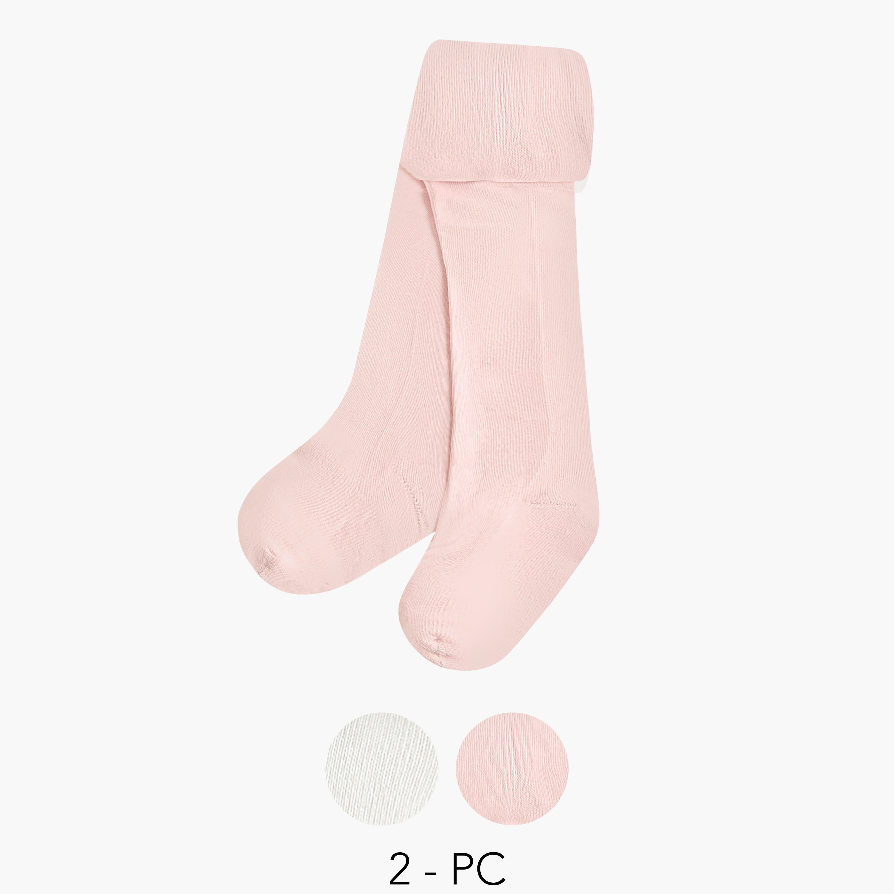 Pack of 2 Juniors Tights with Elasticated Waistband-baby-girls-accessories-socks-image-2