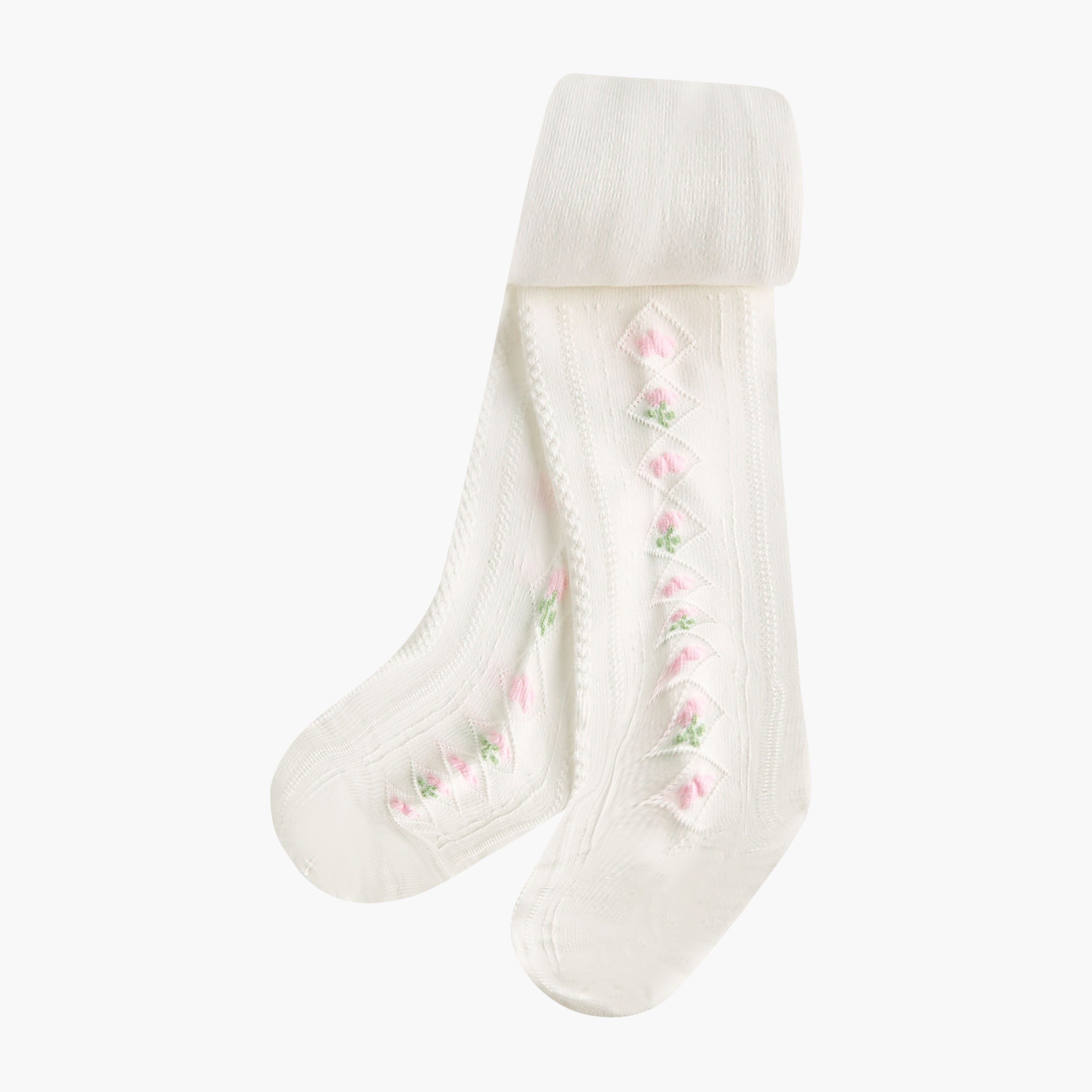 Pack of 2 Juniors Tights with Embroidered and Bow Design-baby-girls-accessories-socks-image-4
