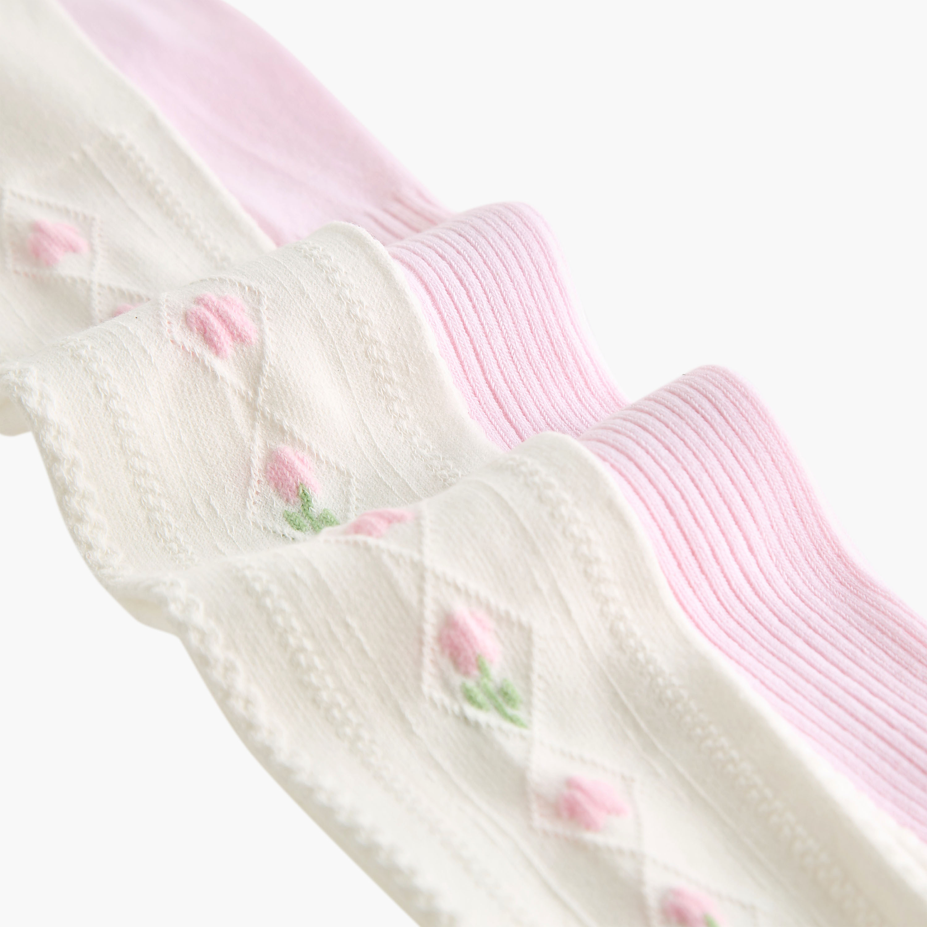 Pack of 2 Juniors Tights with Embroidered and Bow Design-baby-girls-accessories-socks-image-5