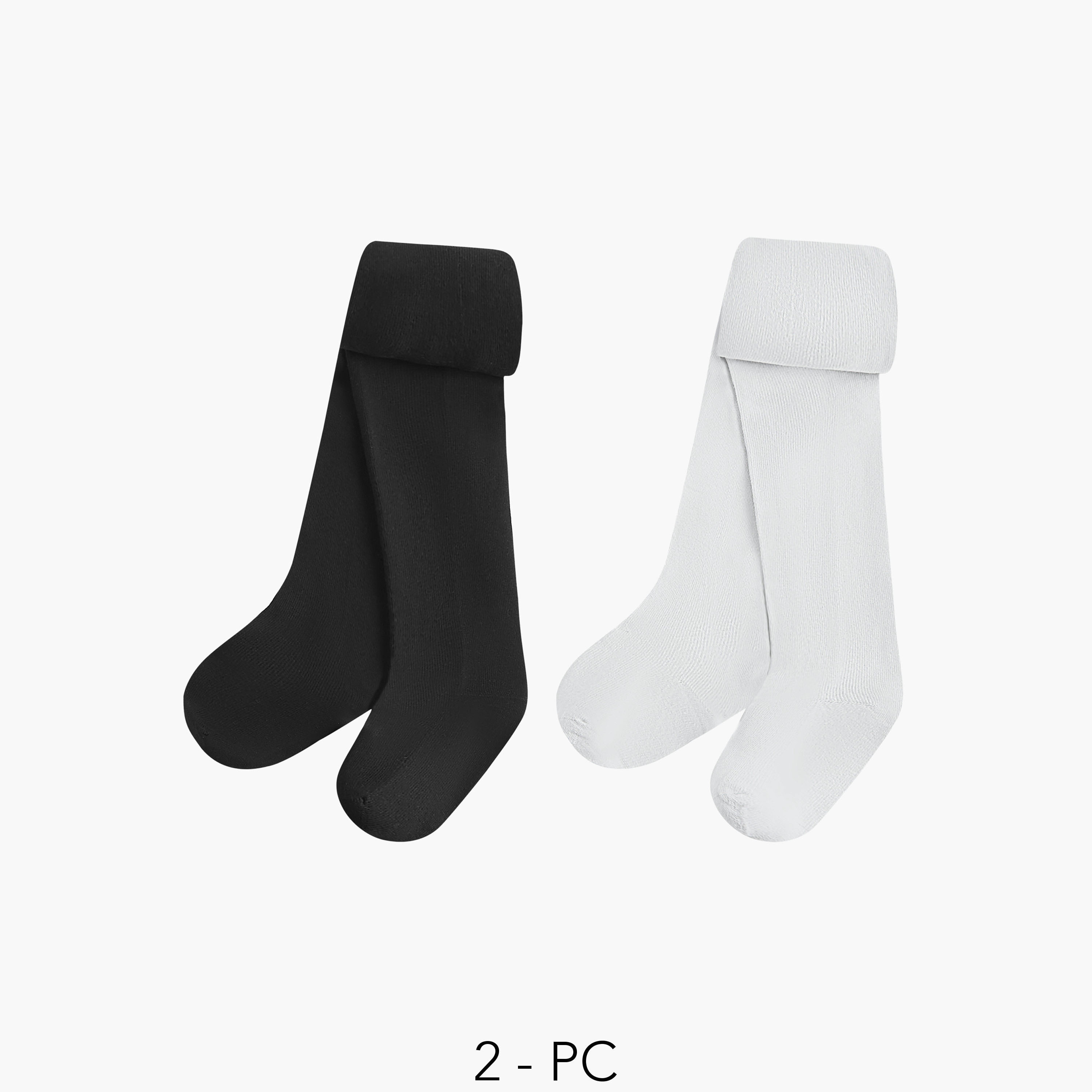 Pack of 2 Juniors Tights with Elasticated Waistband-baby-girls-accessories-socks-image-2
