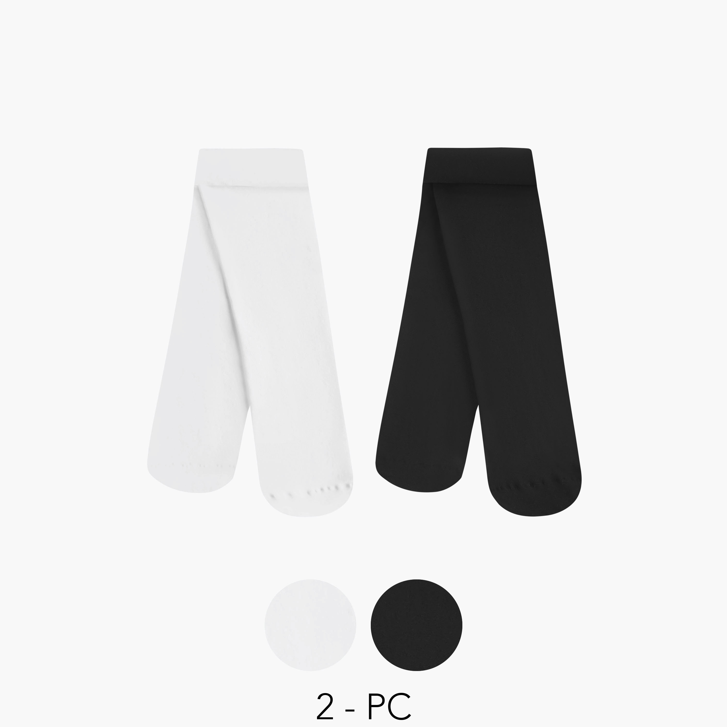 Pack of 2 Juniors Tights with Elasticated Waistband-baby-girls-accessories-socks-image-2