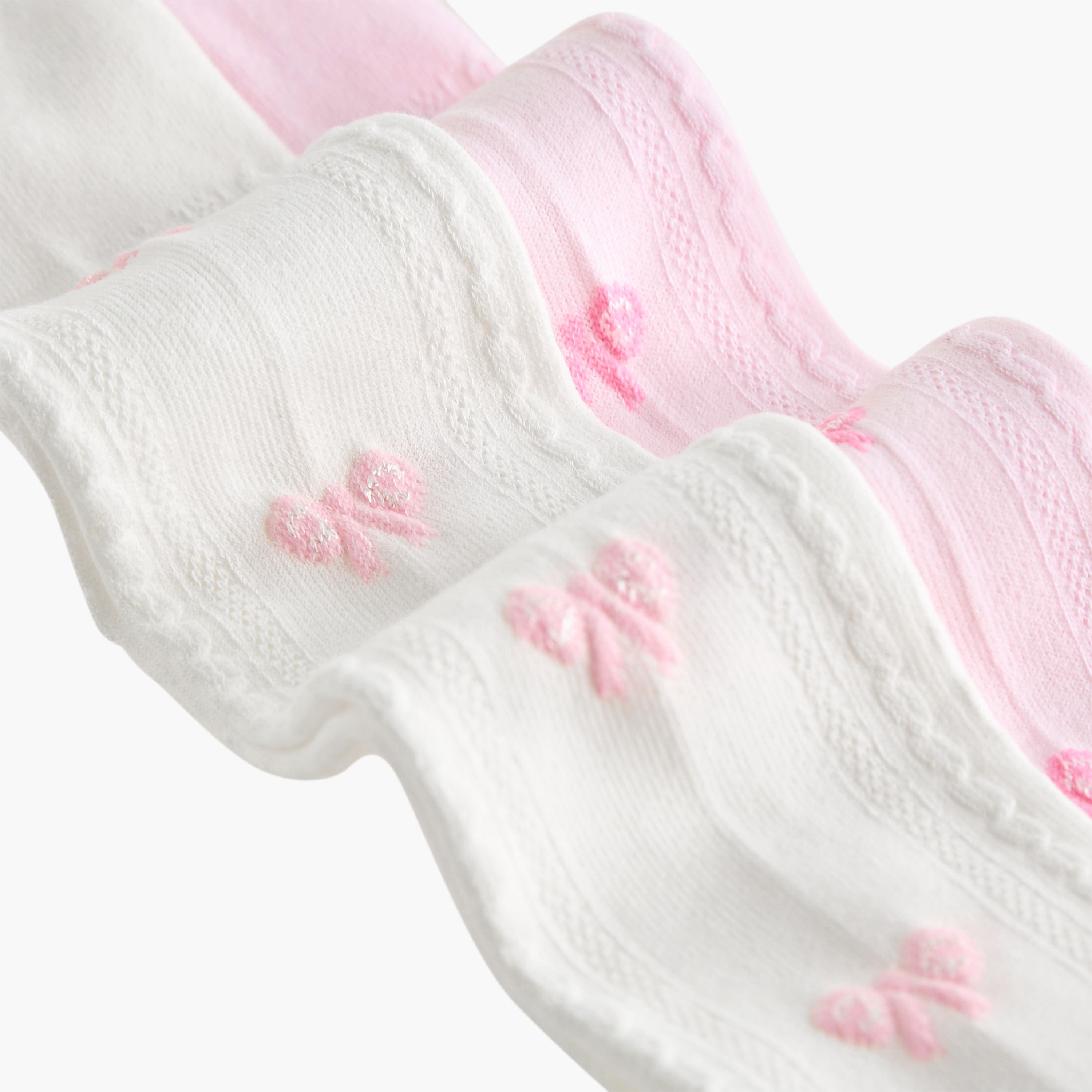Pack of 2 Juniors Tights with Texture-baby-girls-accessories-socks-image-5