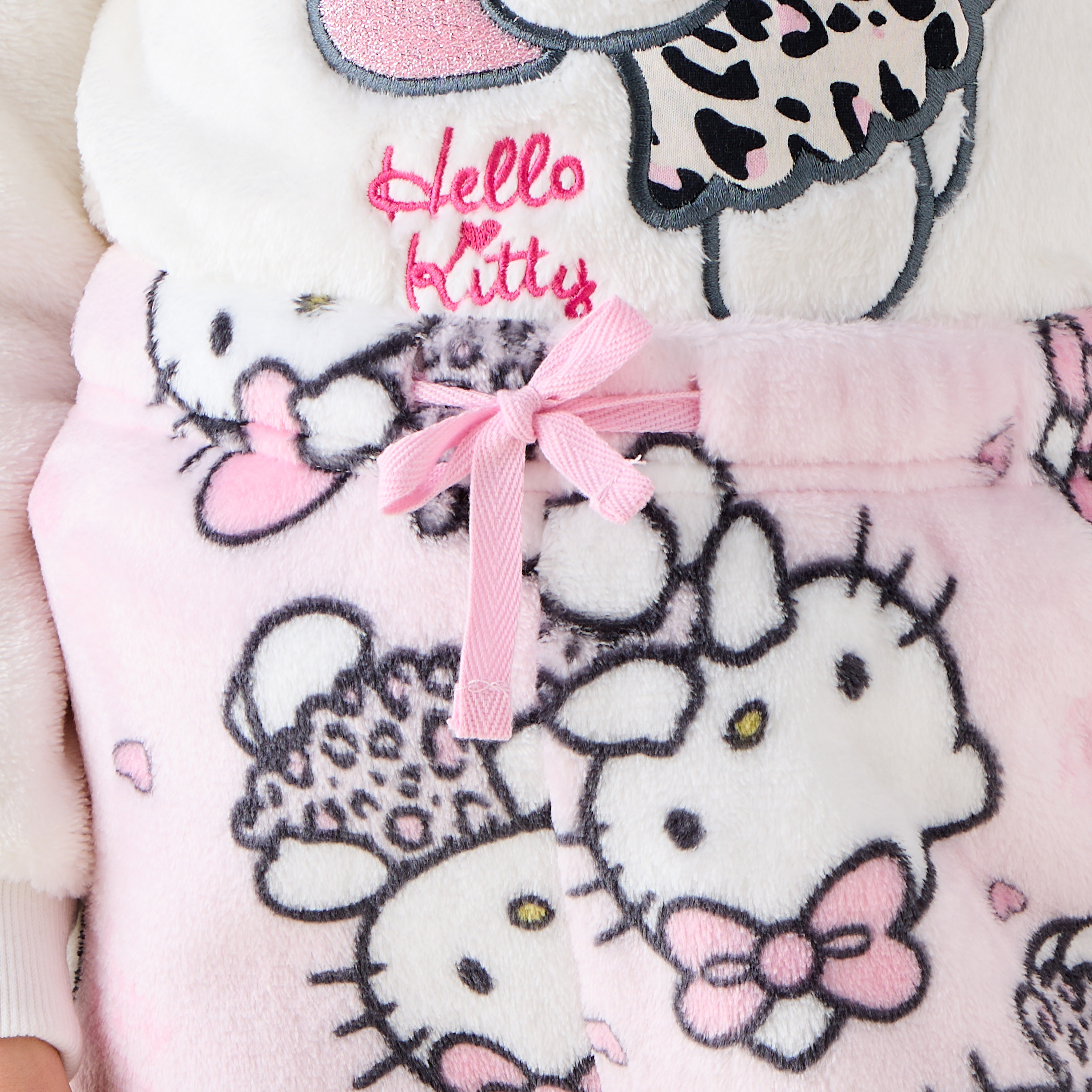 Sanrio Girls Pyjama Set with Hello Kitty Print - Long Sleeves - Crew Neck-baby-girls-clothing-winterwear-pyjamasets-image-6