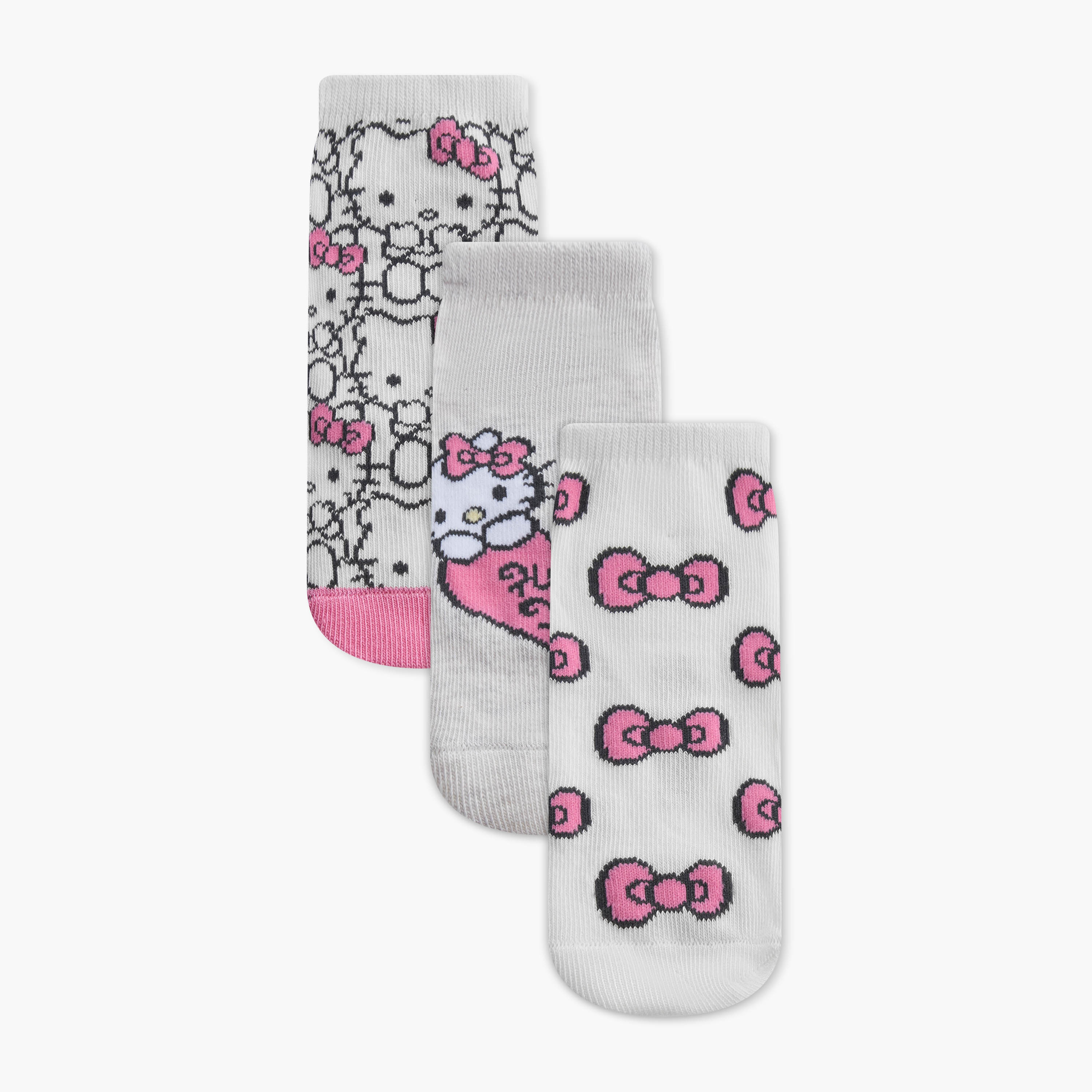 Pack of 3 Sanrio Girls Socks Hello Kitty Print-baby-girls-accessories-socks-image-1