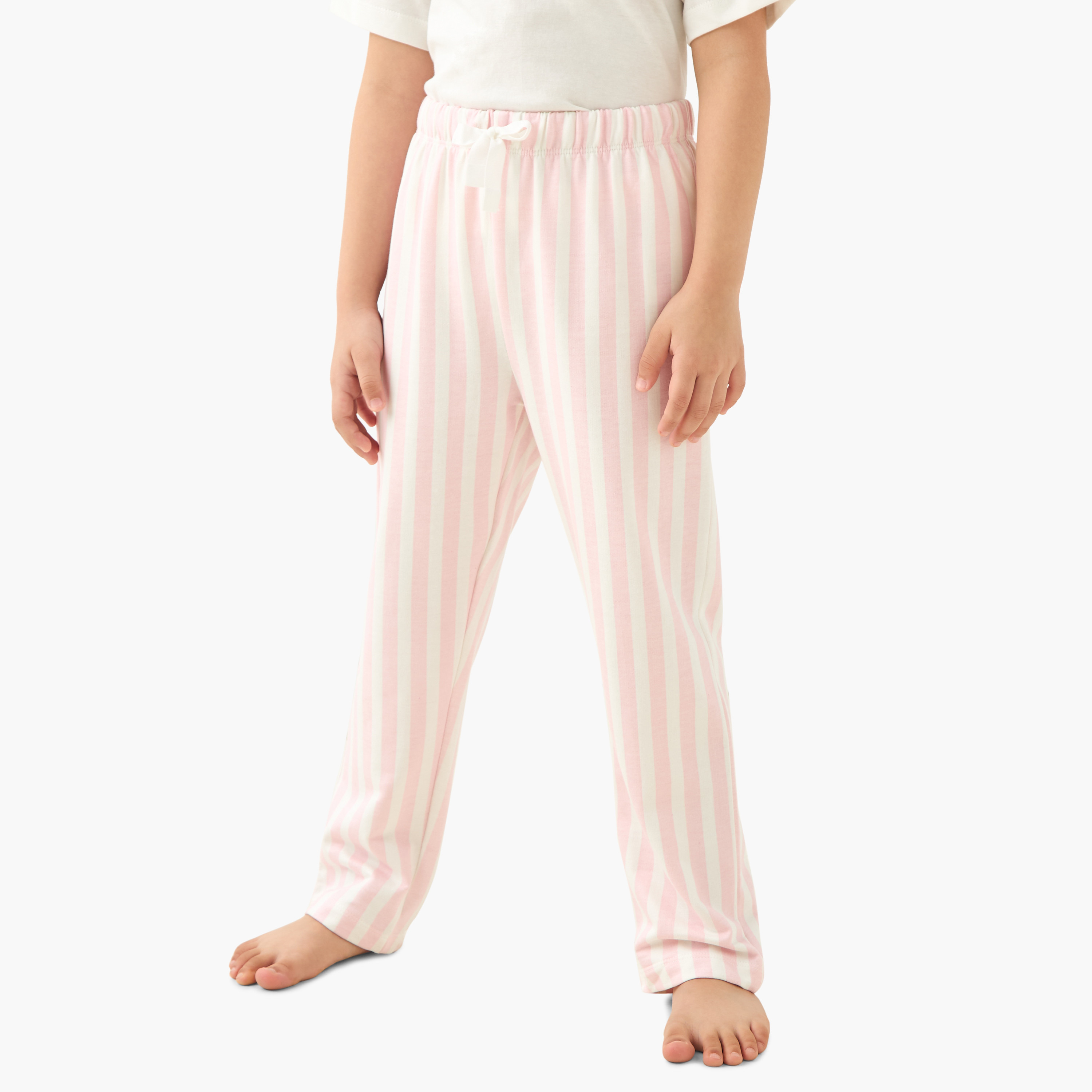 Barbie Embroidered T-shirt and Pyjama Set-baby-girls-clothing-nightwear-pyjamasets-image-3