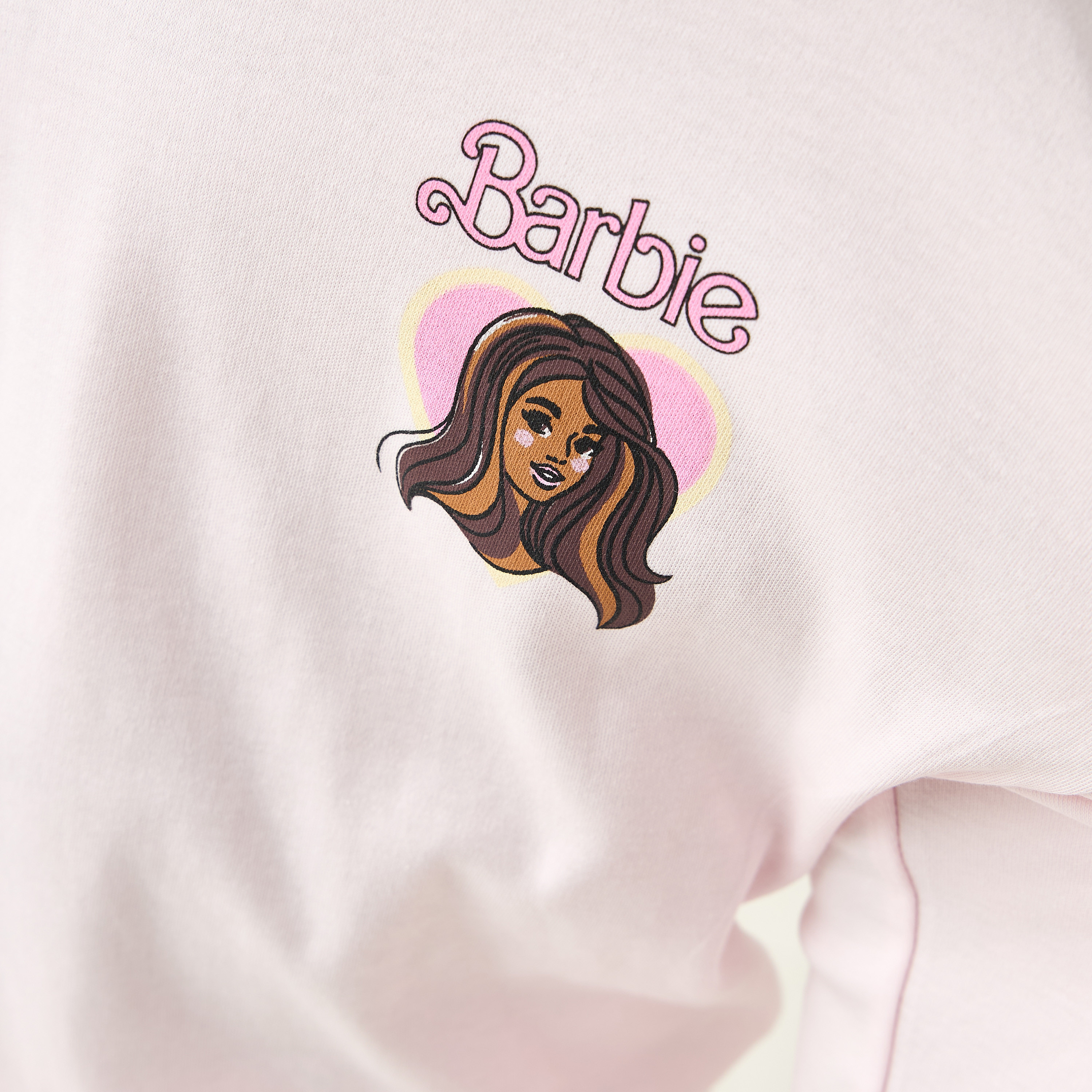 Mattel Cotton Crew Neck Long Sleeves Pyjama Set with Barbie Print-baby-girls-clothing-winterwear-pyjamasets-image-6