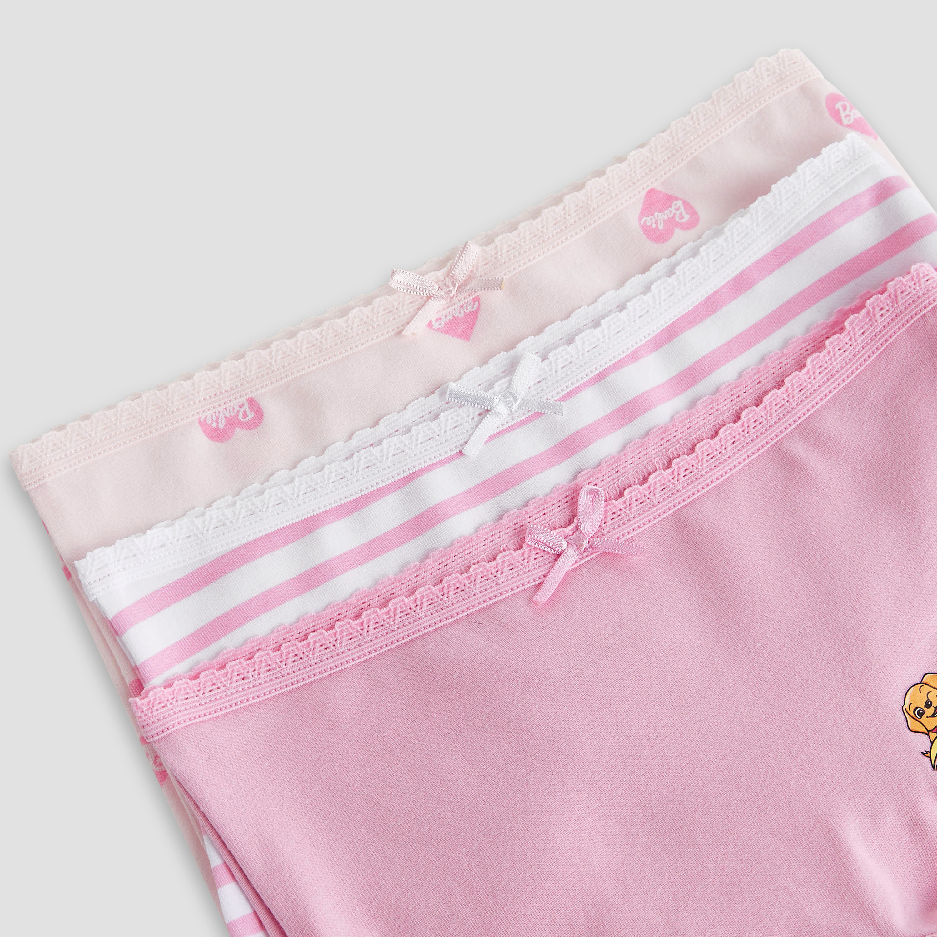 Barbie Print Boyshorts - Set of 3-baby-girls-clothing-innerwear-image-5