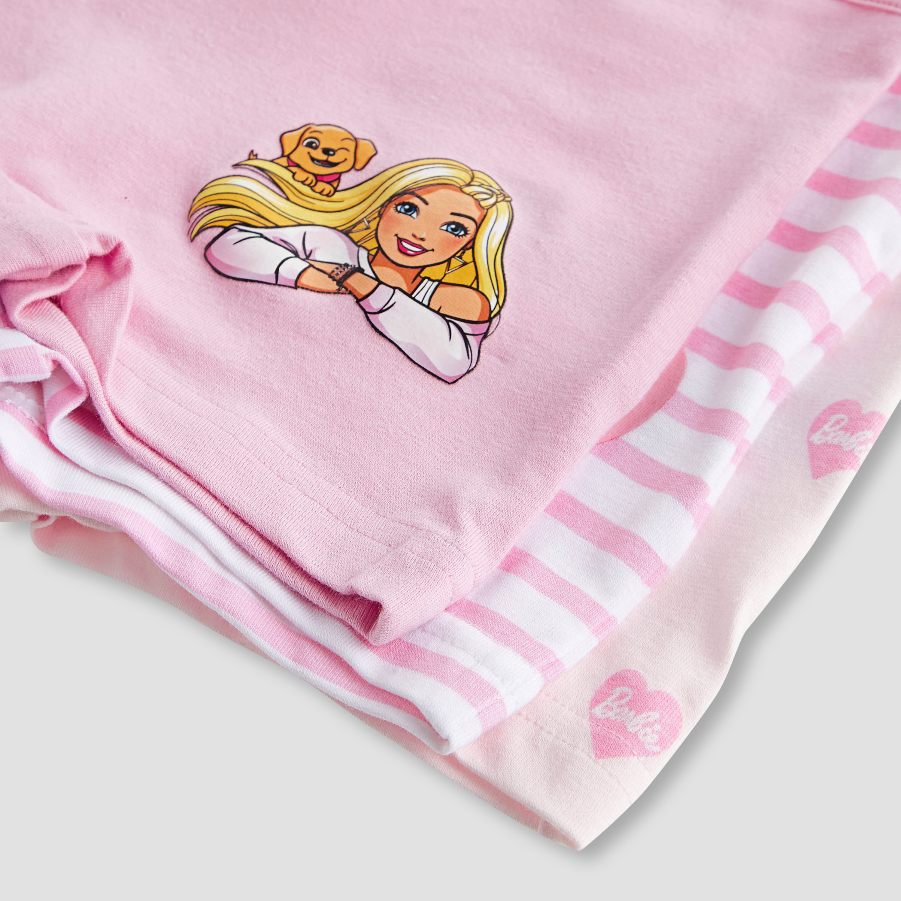 Barbie Print Boyshorts - Set of 3-baby-girls-clothing-innerwear-image-6