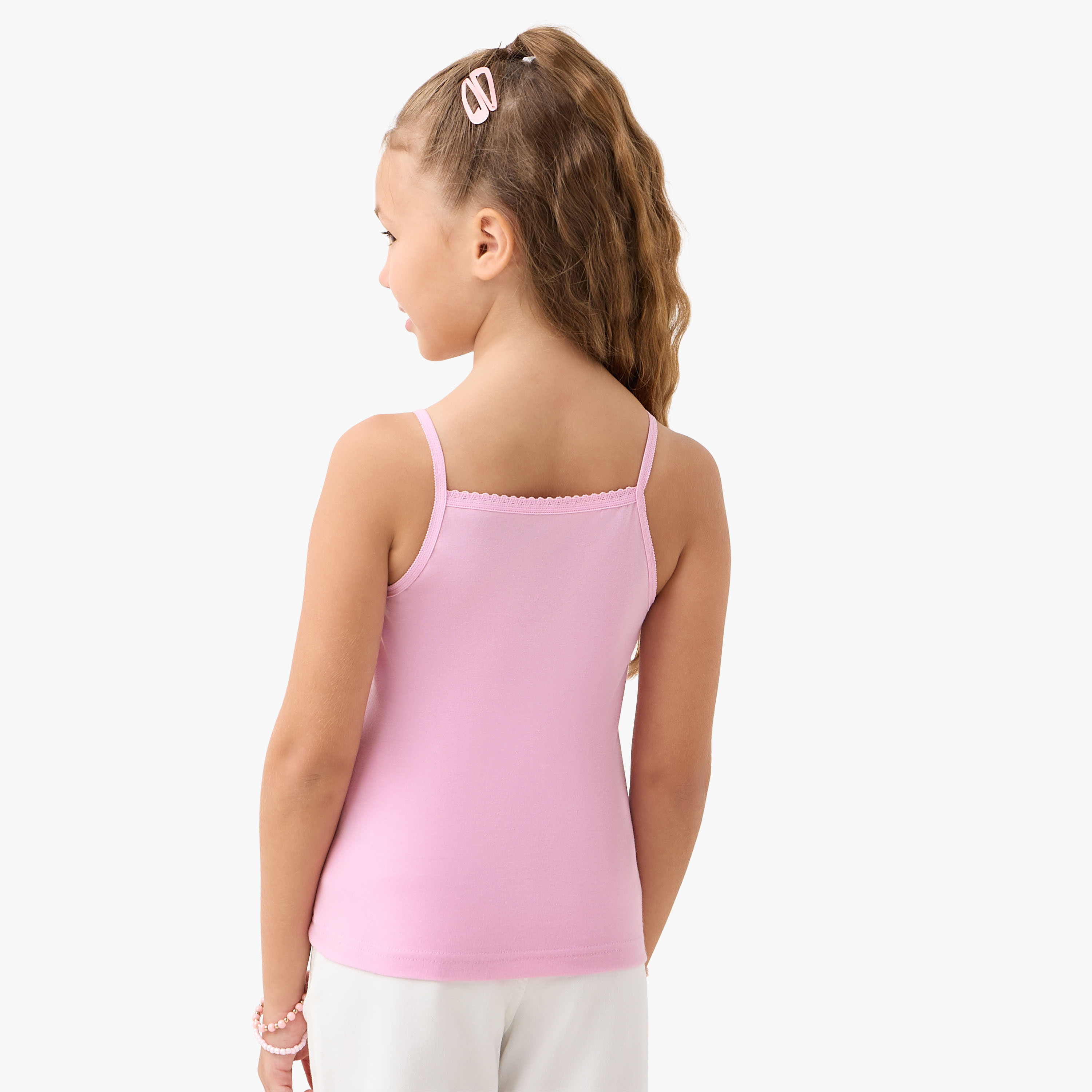 بلوزة كامي بزينة فيونكة وطبعات باربي - طقم من 3-girls-clothing-innerwear-vests-image-5