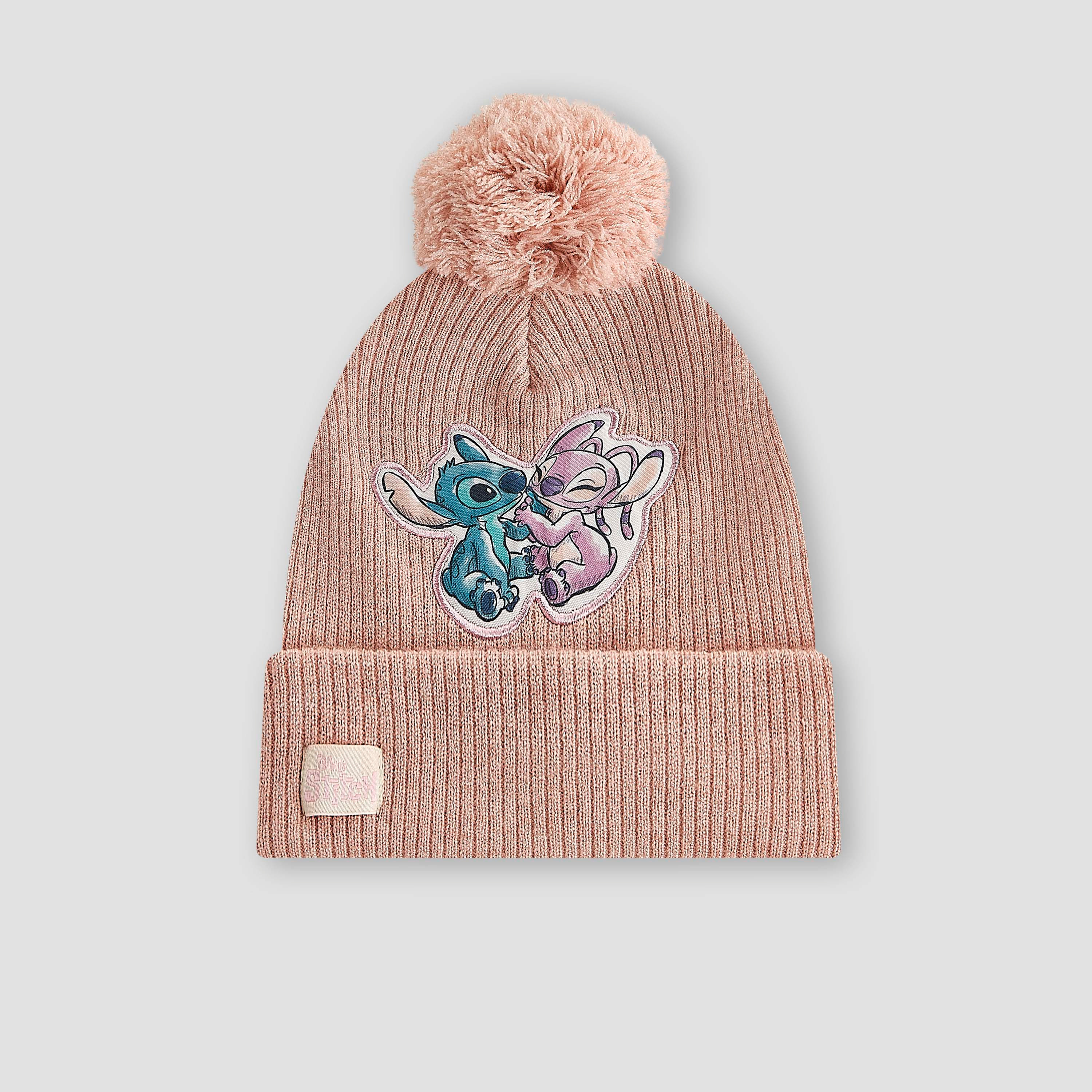 قبعة بيني بتطريز ستيتش وآنجل من ديزني-girls-clothing-winterwear-winteraccessories-image-5